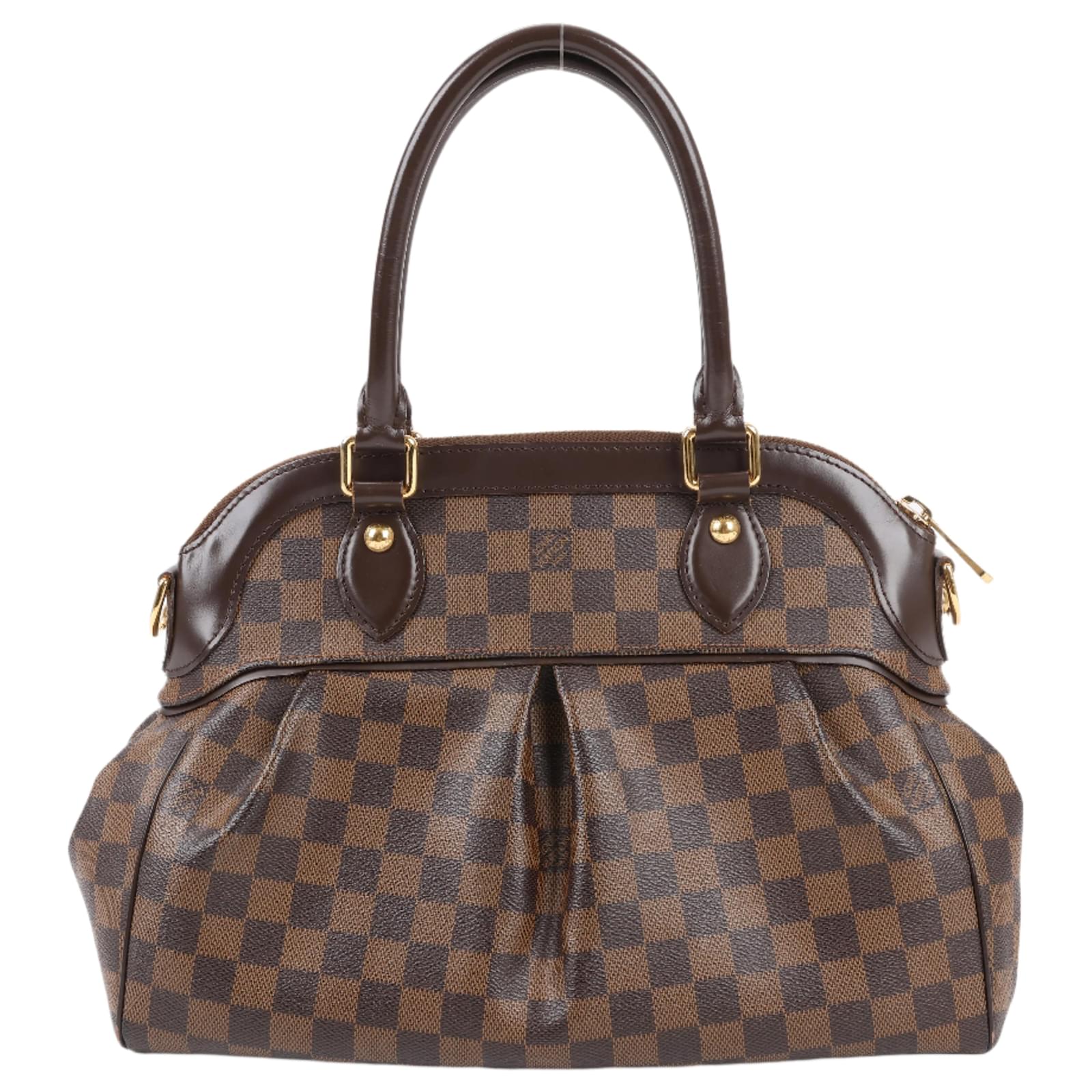 Louis Vuitton Damier Ebene Trevi PM Handbag N51997 Brown Leather  ref.2319898