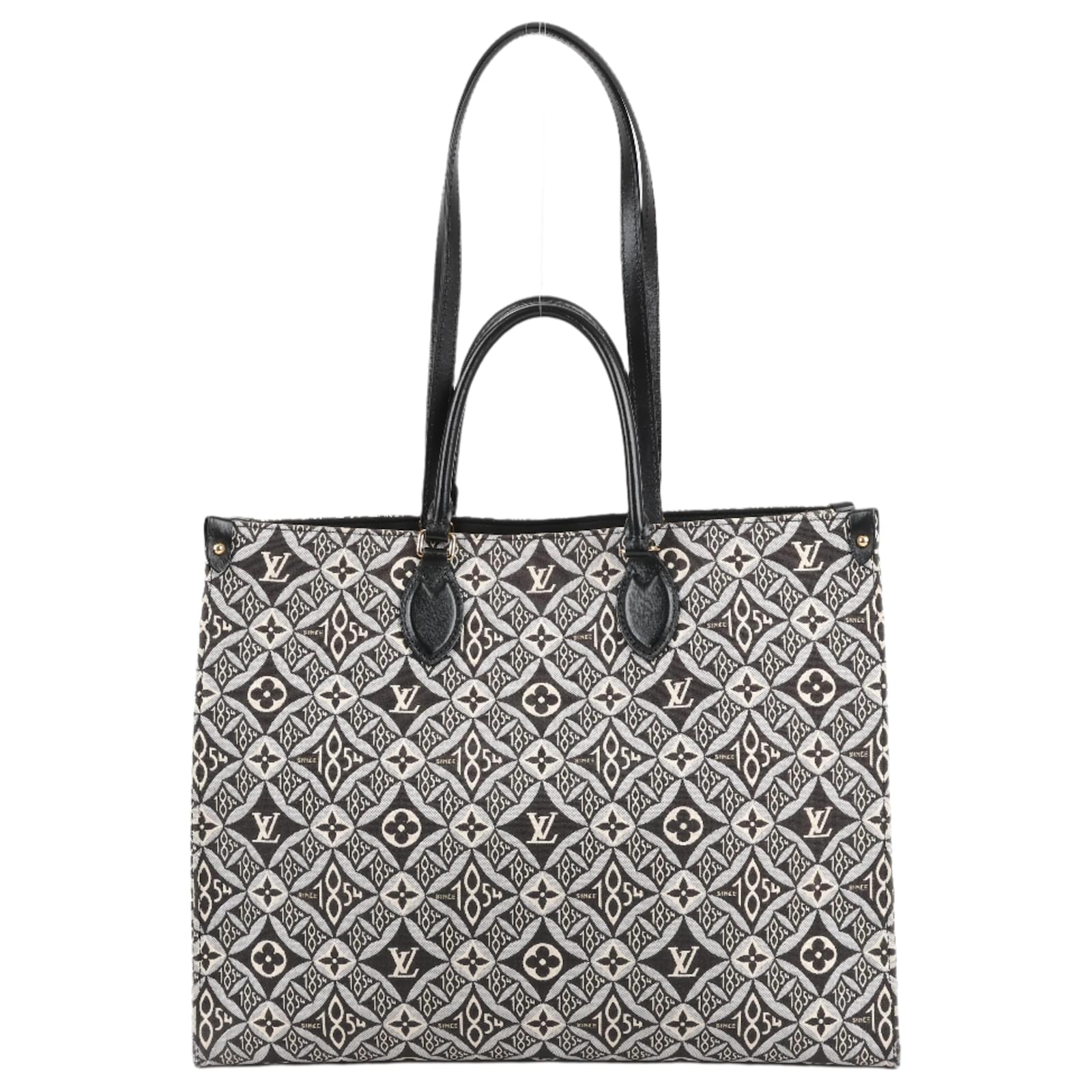 Louis Vuitton Since 1854 OnTheGo GM Handbag in Black x White M57207 Cloth  ref.2319896