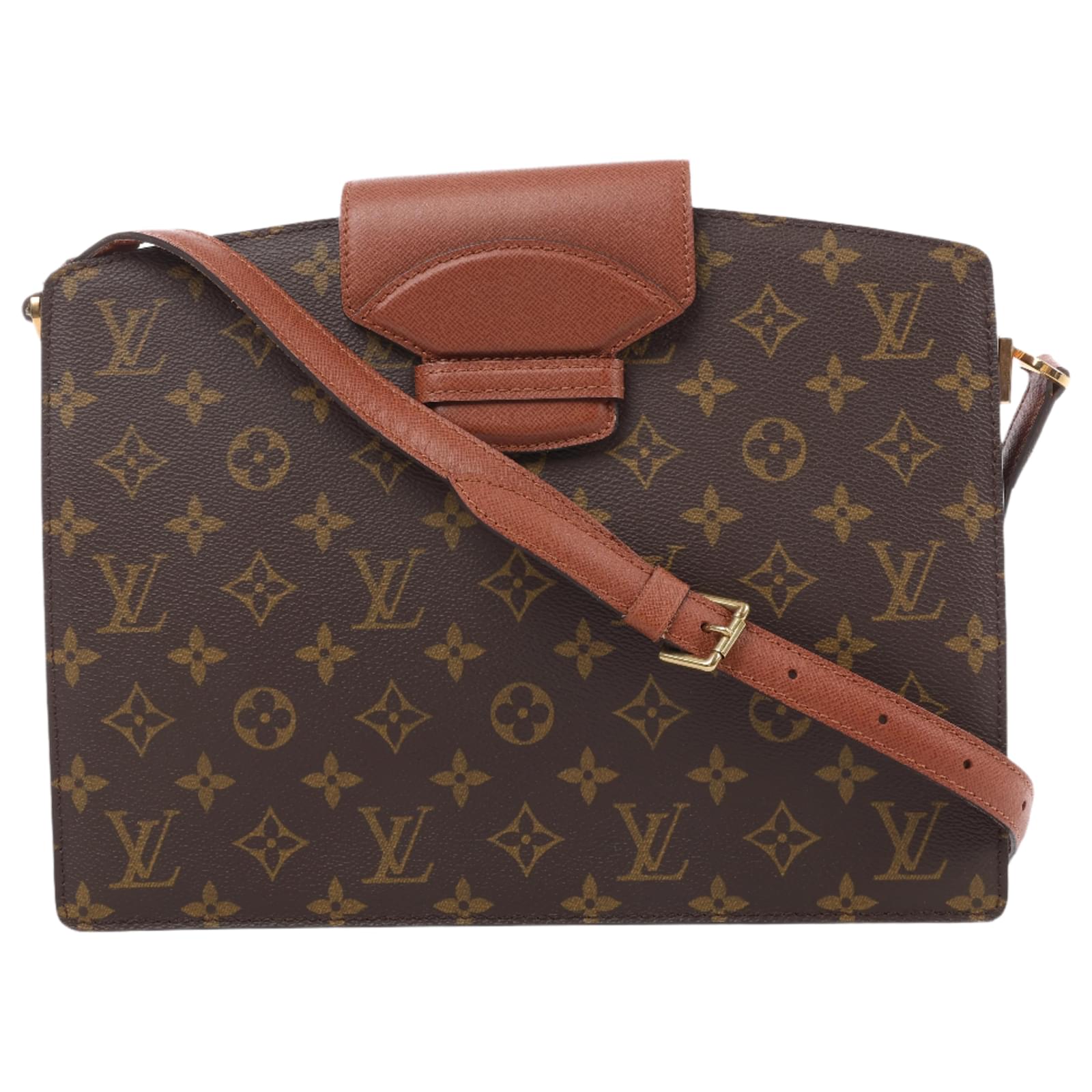 Louis Vuitton Monogram Courcelle Shoulder Bag M51375 Brown Leather  ref.2319844