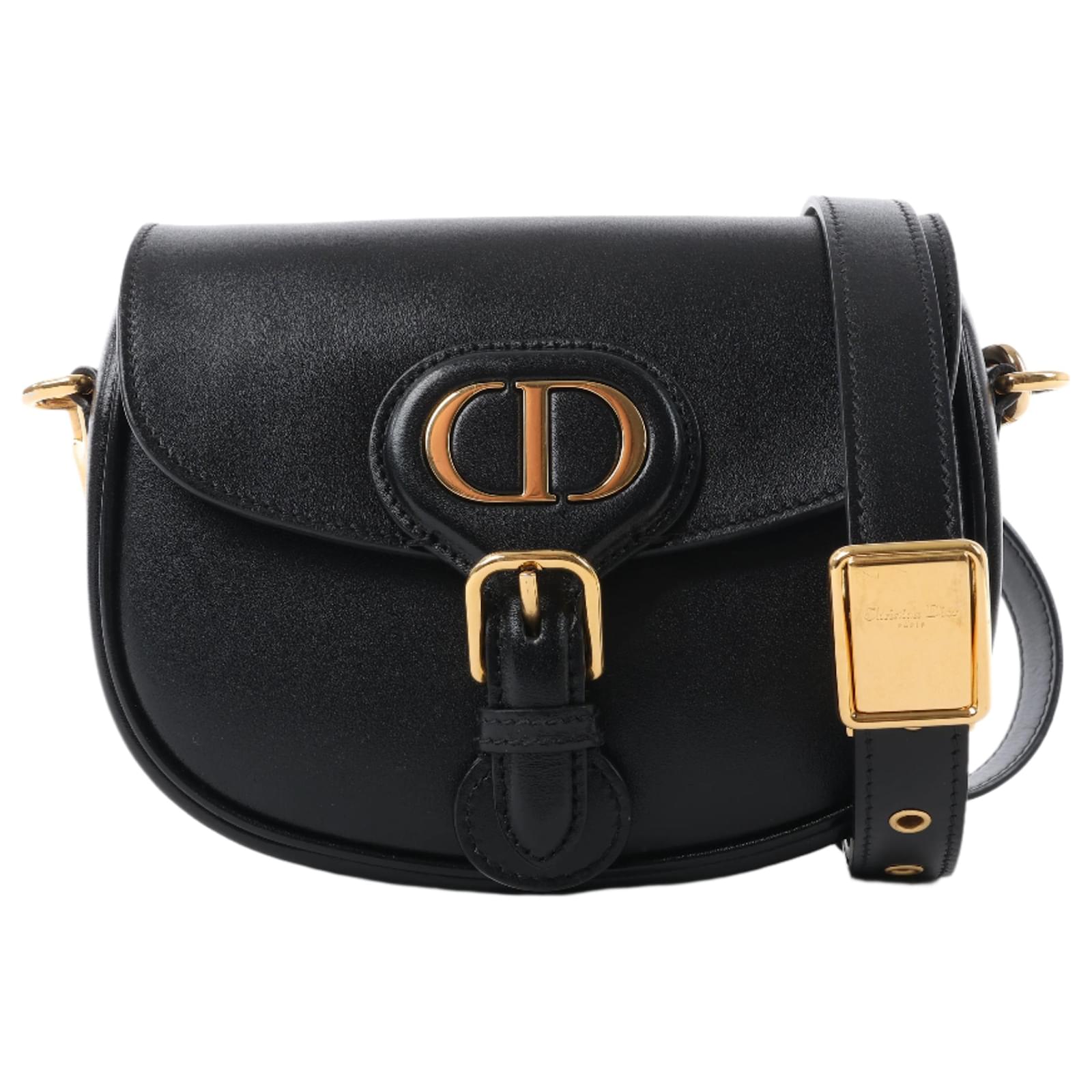 Christian Dior Bobby Small Calfskin Flap Shoulder Bag in Black Leather  ref.2319795