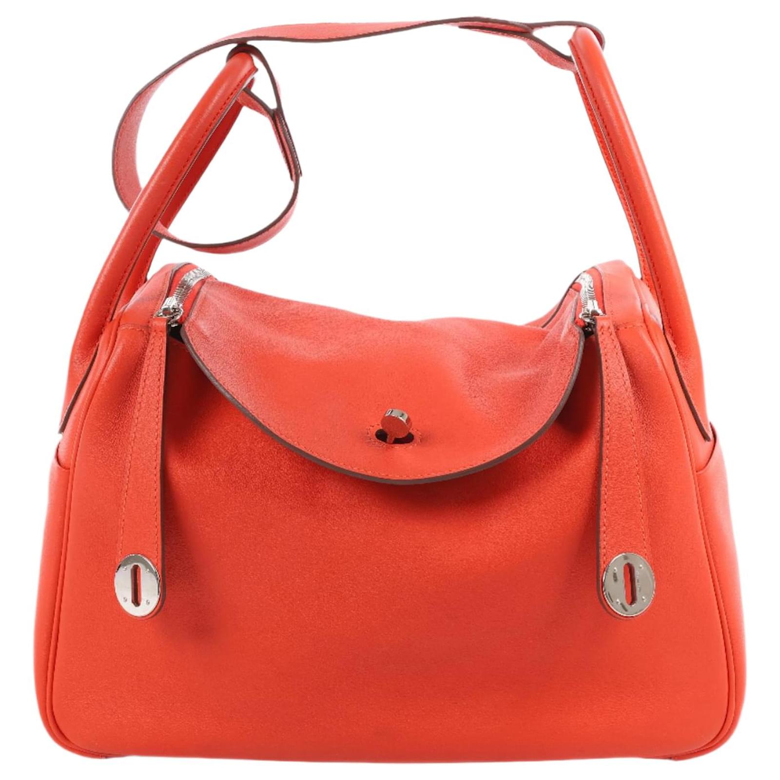 Hermès Hermes Lindy 30 Veau Swift Rouge Tomate Silver Metal Fittings 2Way Handbag X: 2016 Red Leather  ref.2319775