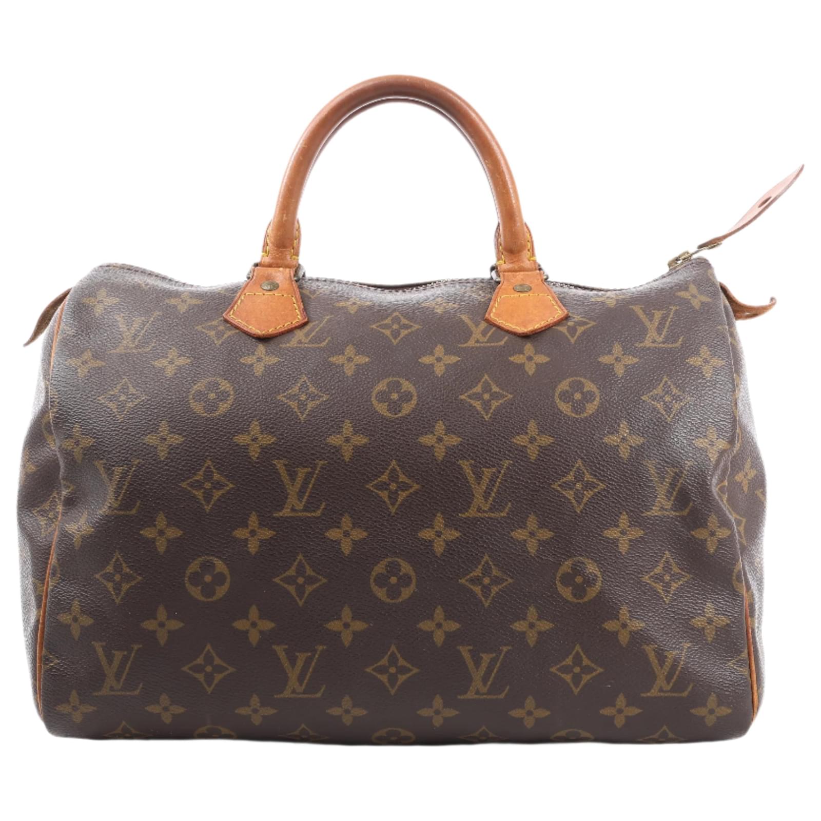 Louis Vuitton Monogram Speedy 30 Handbag M41526 Brown Leather  ref.2319698
