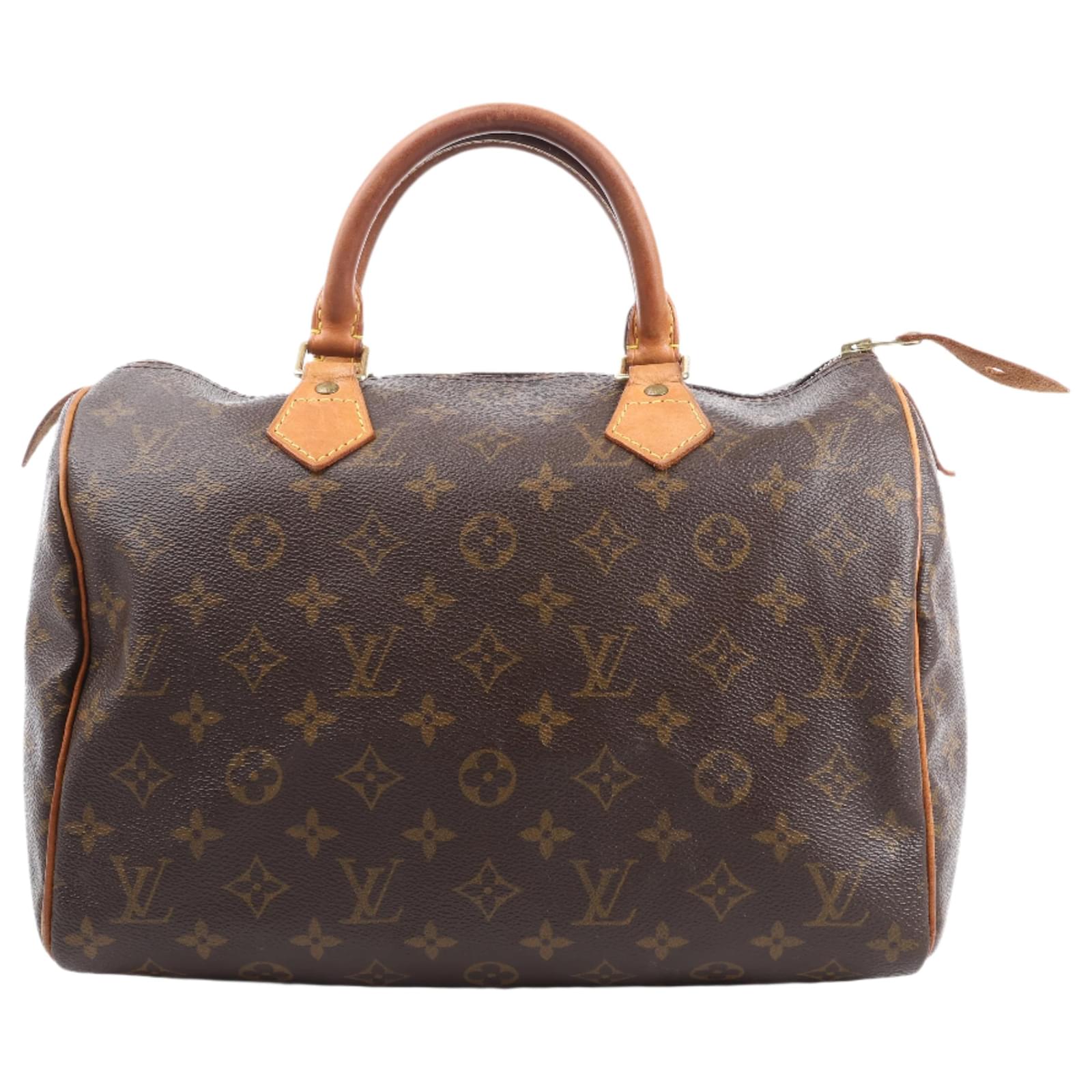 Louis Vuitton Monogram Speedy 30 Handbag M41526 Brown Leather  ref.2319557