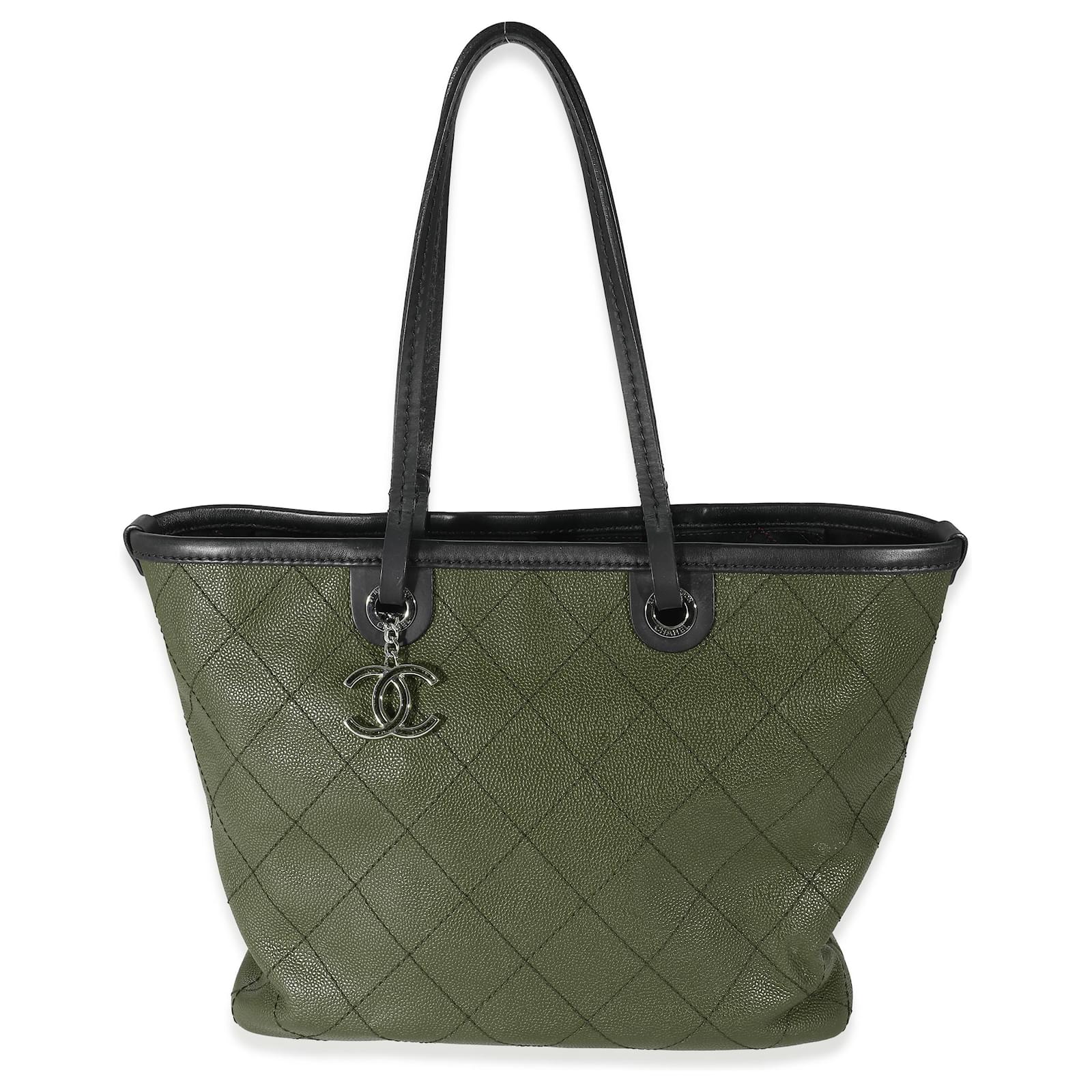 Chanel Burgundy Quilted Caviar Fever Tote Dark red Leather  ref.1216491