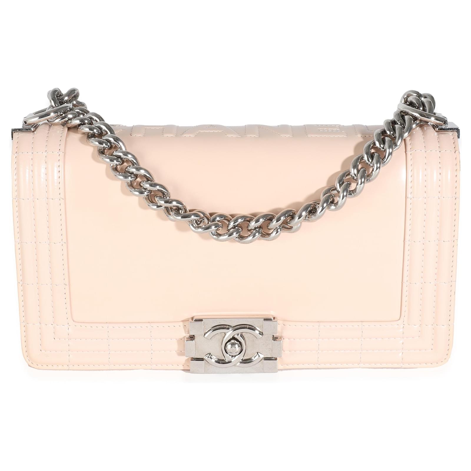 Chanel Beige Glazed Calfskin Old Medium Boy Bag Leather  ref.1878392