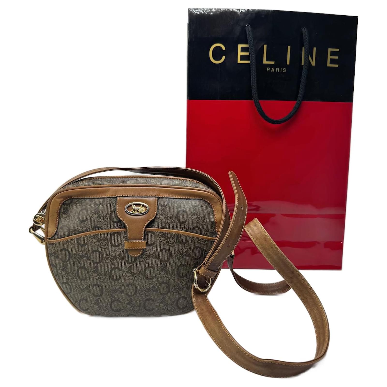 Céline Vintage Celine Paris Patent Leather Macadam monogram Triomphe bag Grey  ref.2319455