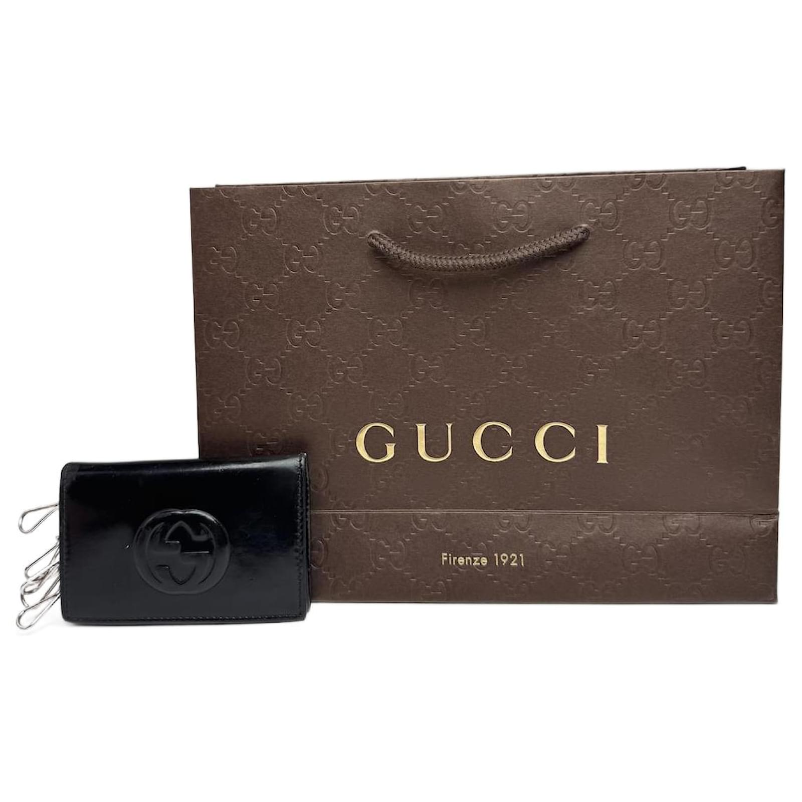 Vintage Gucci GG patent leather Key Holder black  ref.2319430