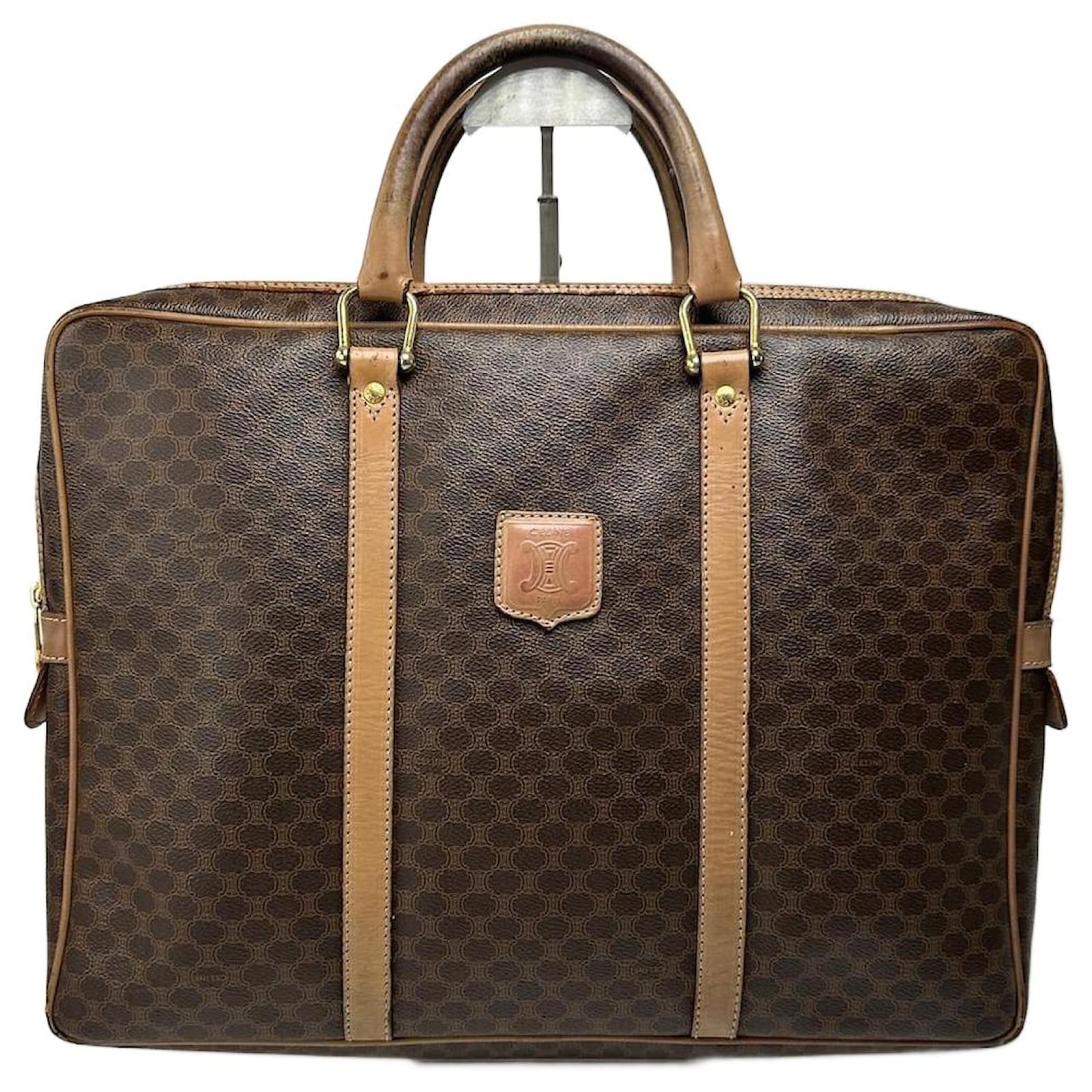 Céline Vintage Celine Paris Monogram Leather Suitcase brown  ref.2319429