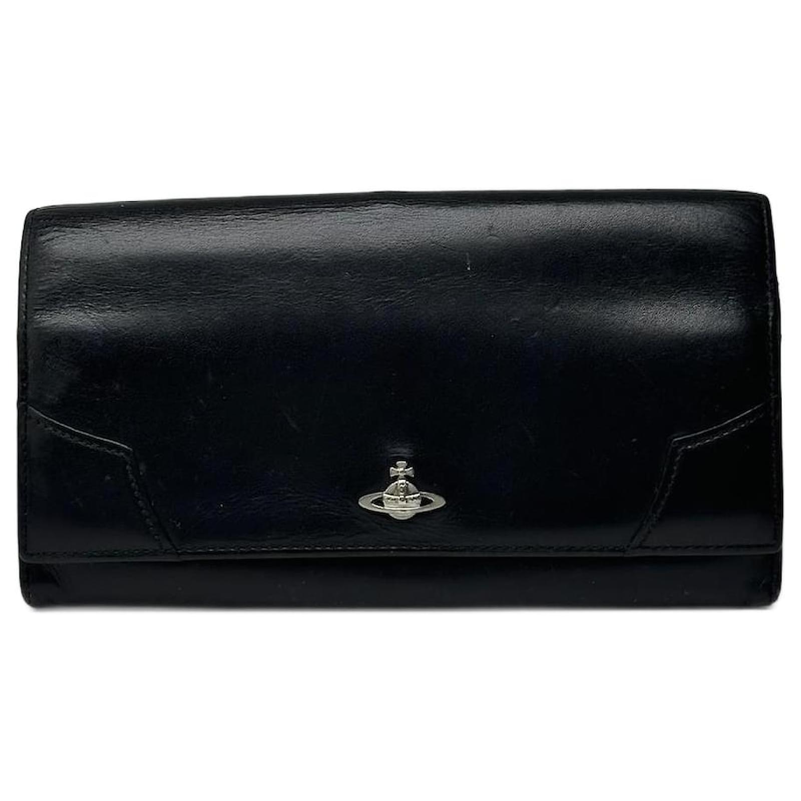 Vintage Vivienne Westwood leather wallet black  ref.2319424