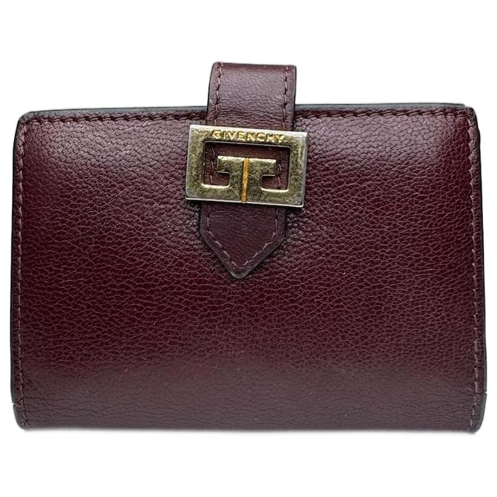 Vintage Givenchy Leather Card holder purple  ref.2319387