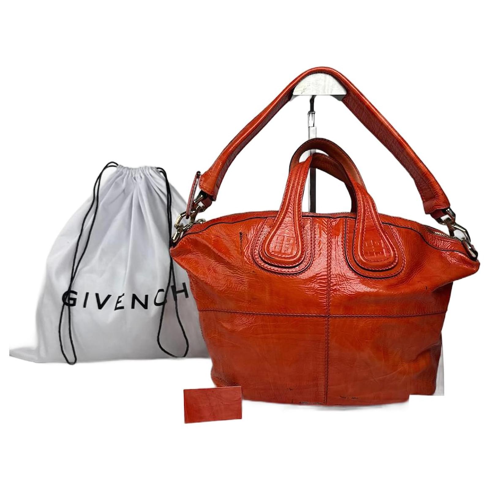 Vintage Givenchy Nightingale 2 way patent leather bag Orange  ref.2319386