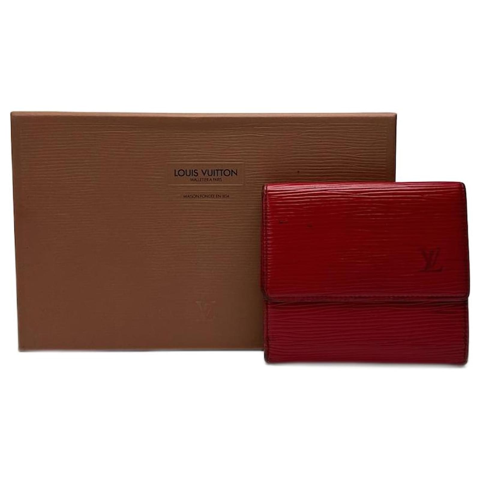 Vintage Louis Vuitton EPI Leather wallet red  ref.2319365