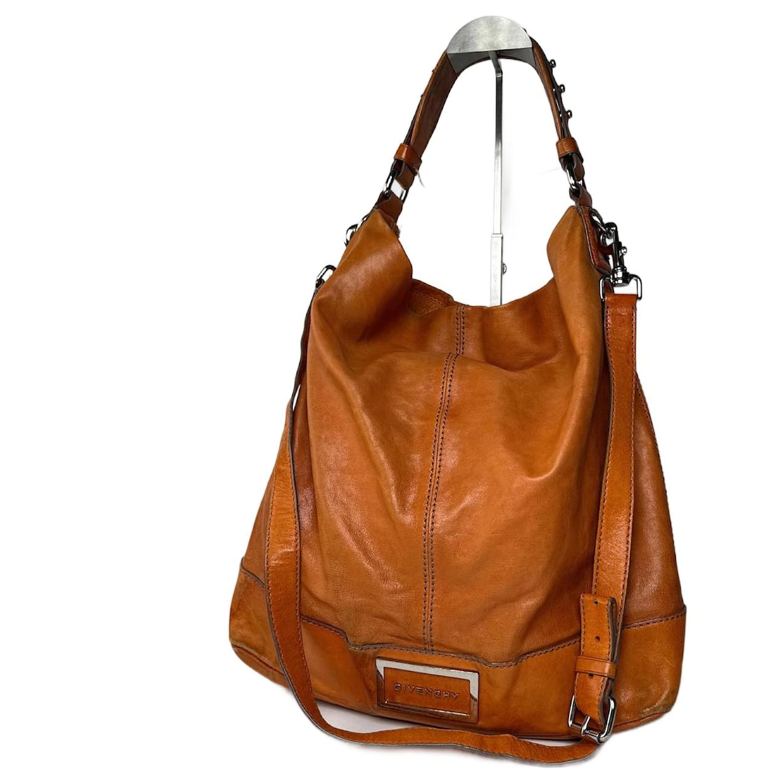 Vintage Givenchy 2 way leather bag Orange  ref.2319339