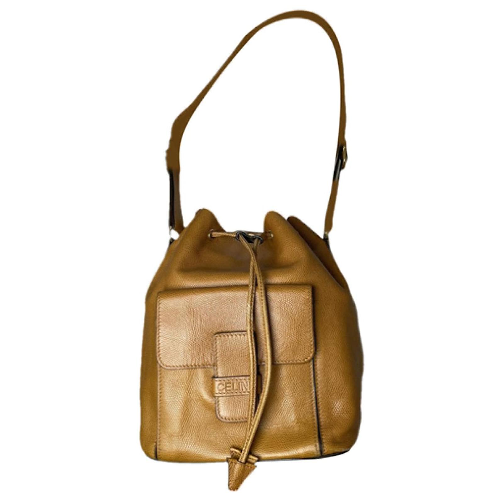Céline Celine SAC SEAU Camel Leather Handbag  ref.2319278
