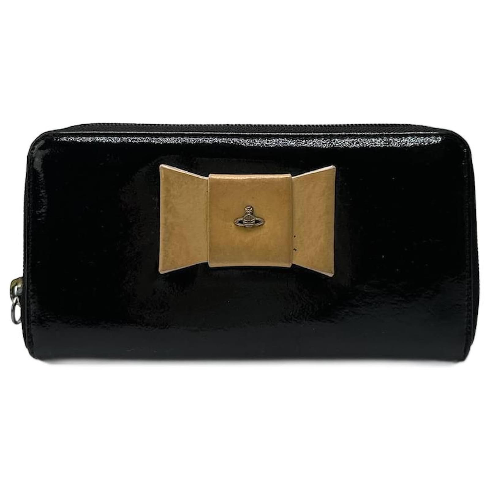 Vintage Vivienne Westwood Patent leather wallet black  ref.2319243
