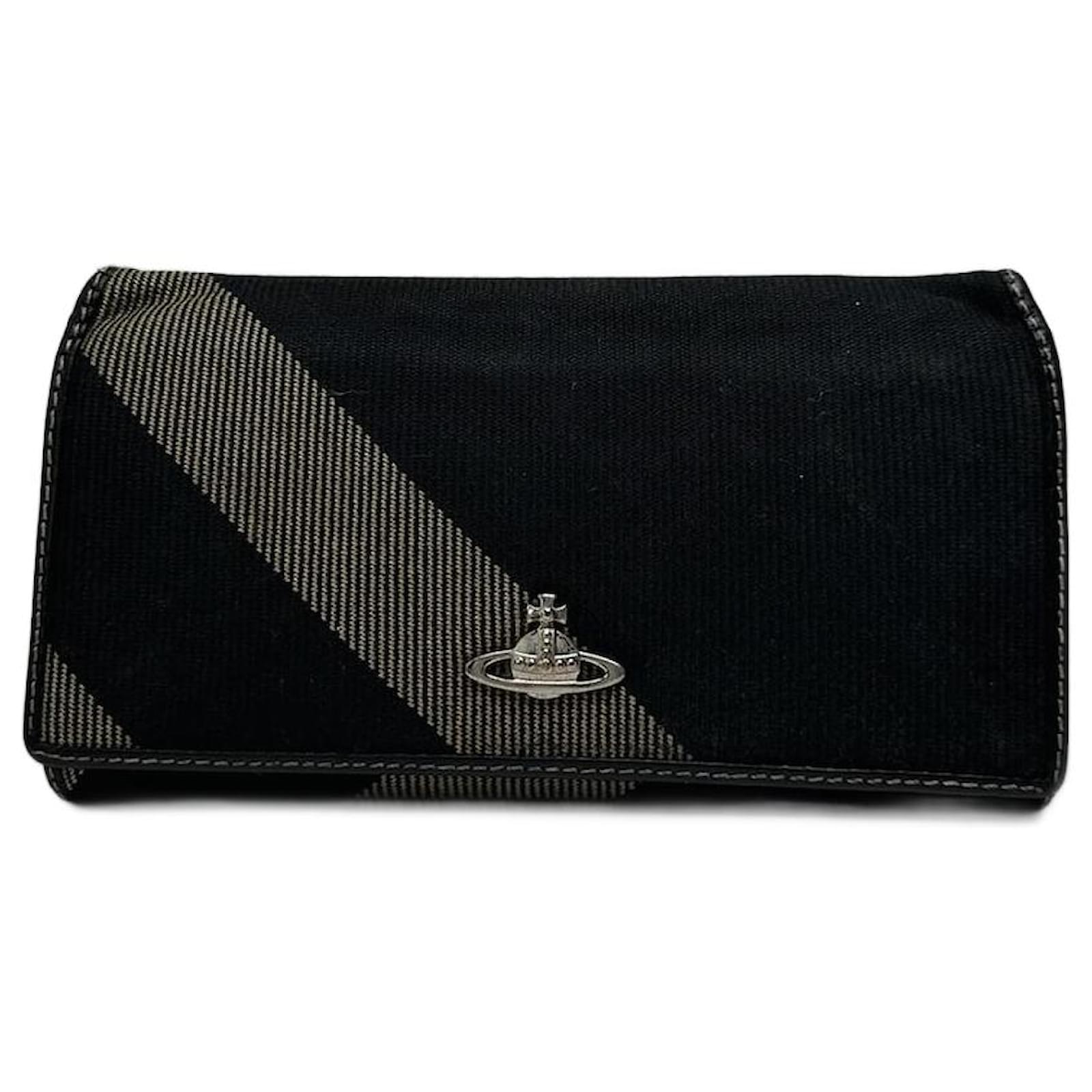 Vintage Vivienne Westwood wallet grey black Leather  ref.2319225