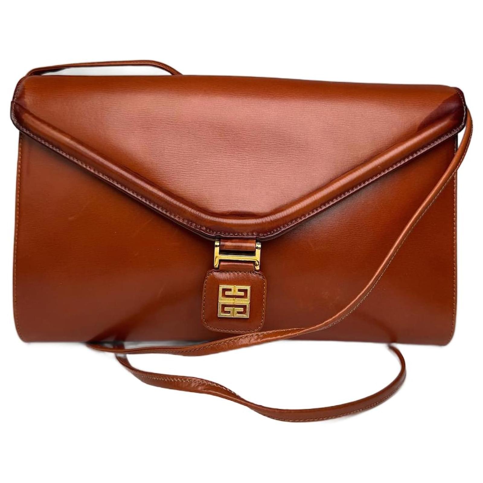 Vintage Givenchy 4G Leather bag Orange brown  ref.2319202