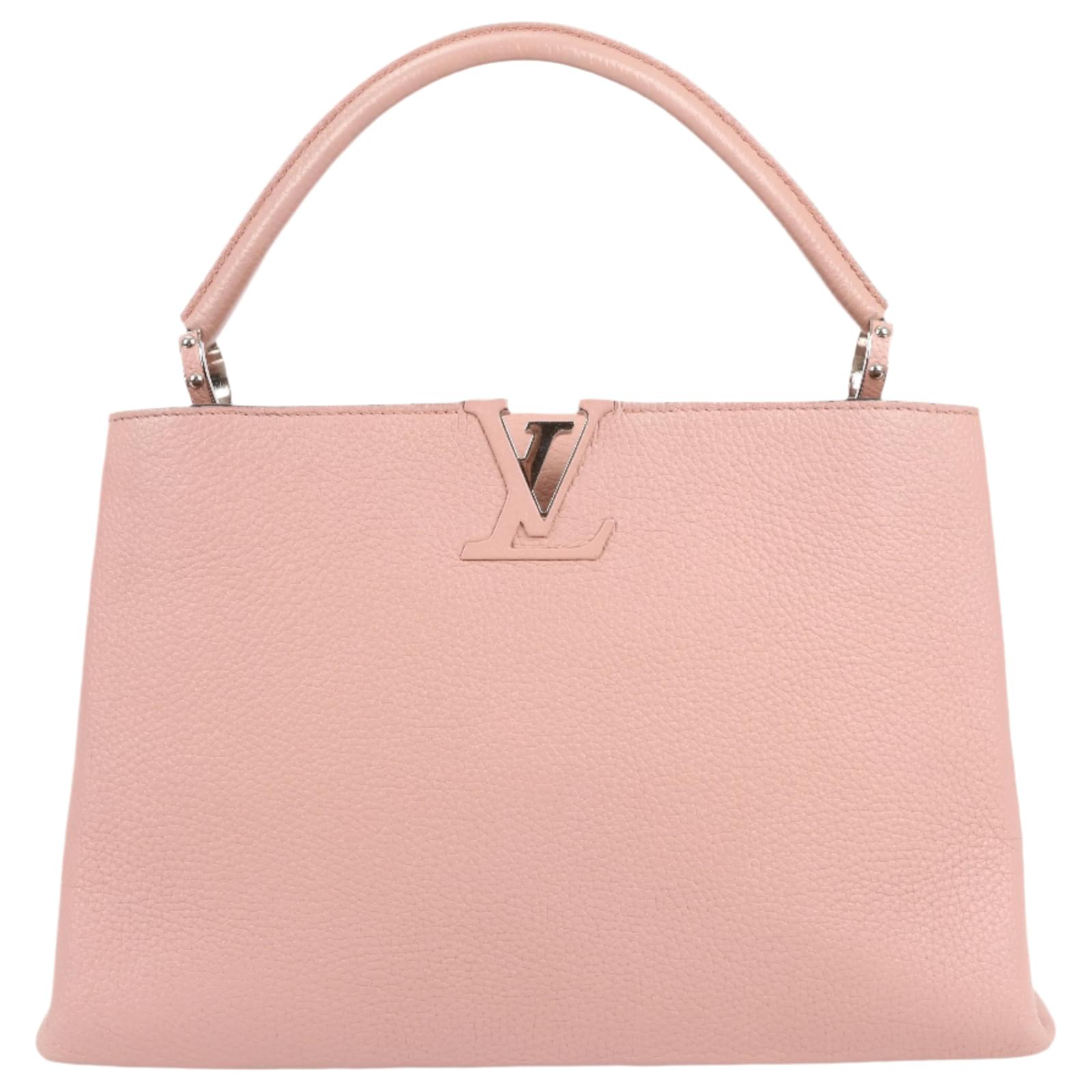 Louis Vuitton Parnassea Capucines MM Handbag in Pink M94471 Beige Leather  ref.2319181