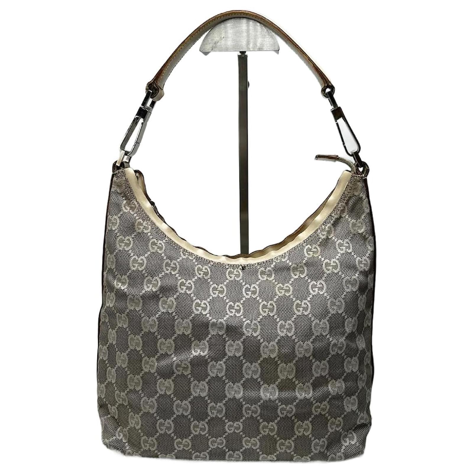 Vintage Gucci Monogram bag White Leather  ref.2319159