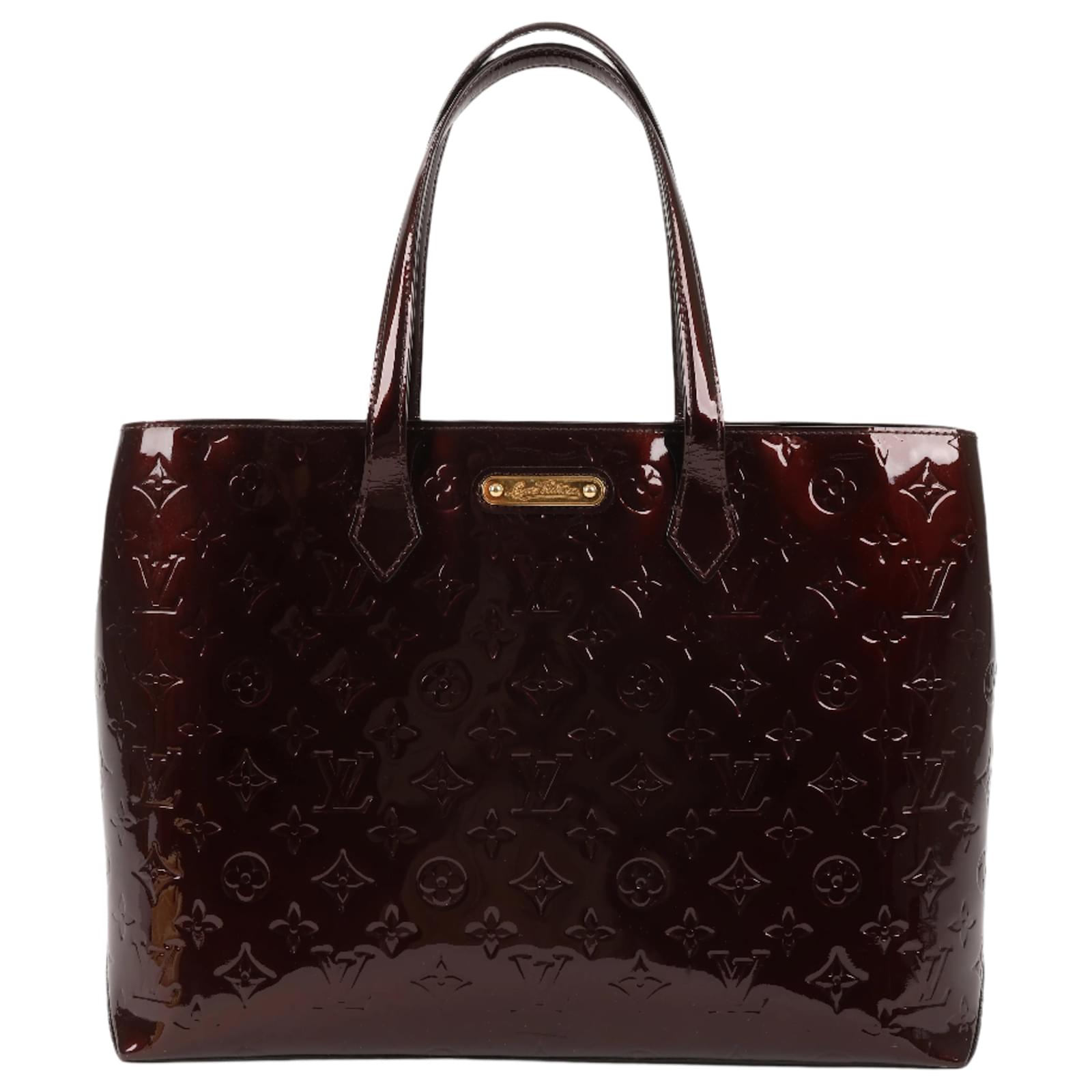 Louis Vuitton Monogram Vernis Wilshire MM Handbag in Amarante Dark red Patent leather  ref.2319144