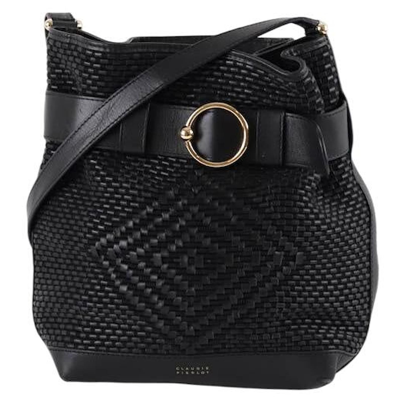 Claudie Pierlot Leather shoulder bag Black  ref.1836913
