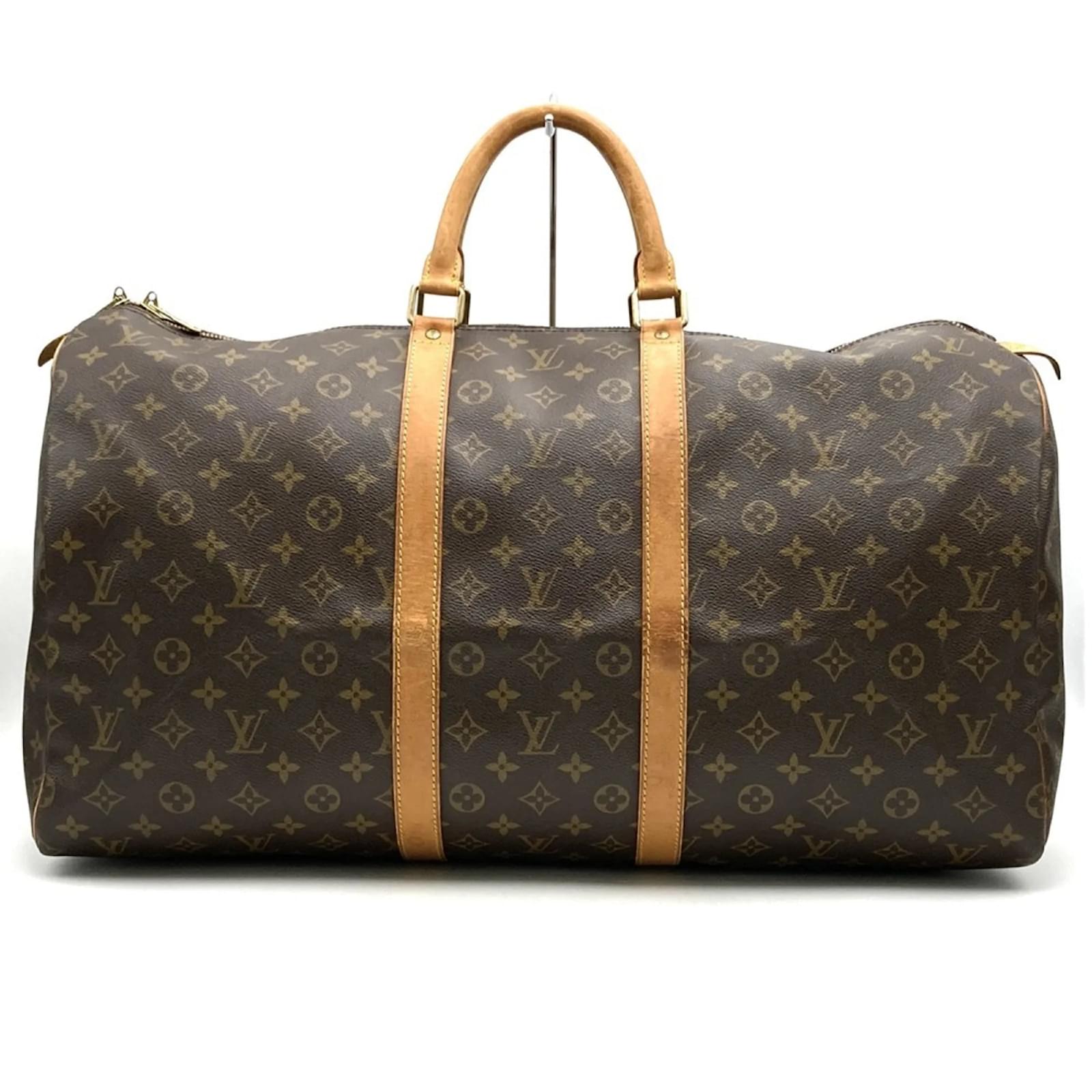 Louis Vuitton Keepall 55 Boston Bag Brown Patent leather  ref.2319044