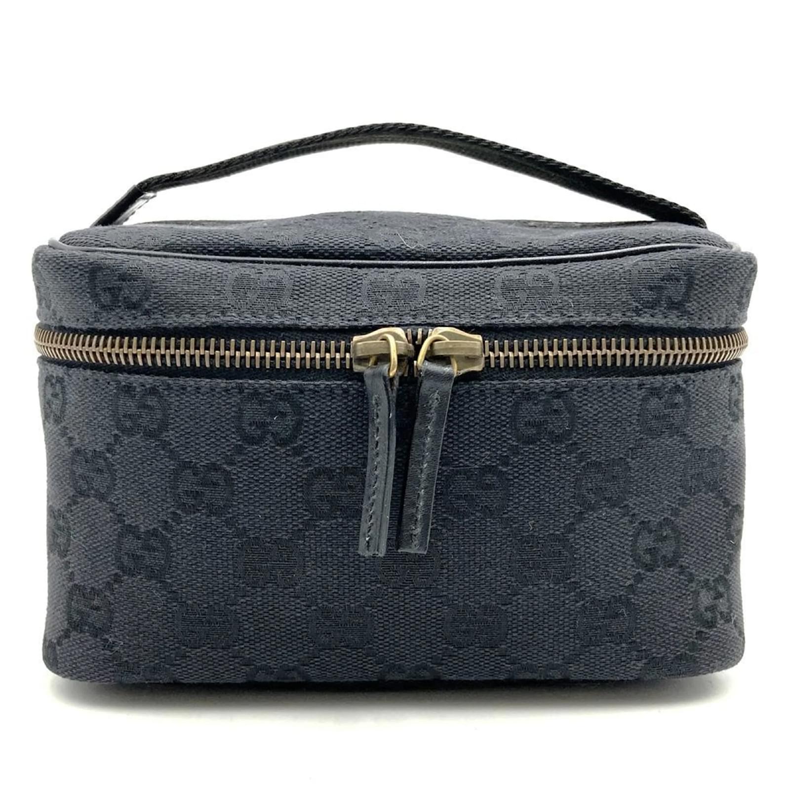 Gucci 106646 Vanity Bag Pouch Black Cloth  ref.2319041