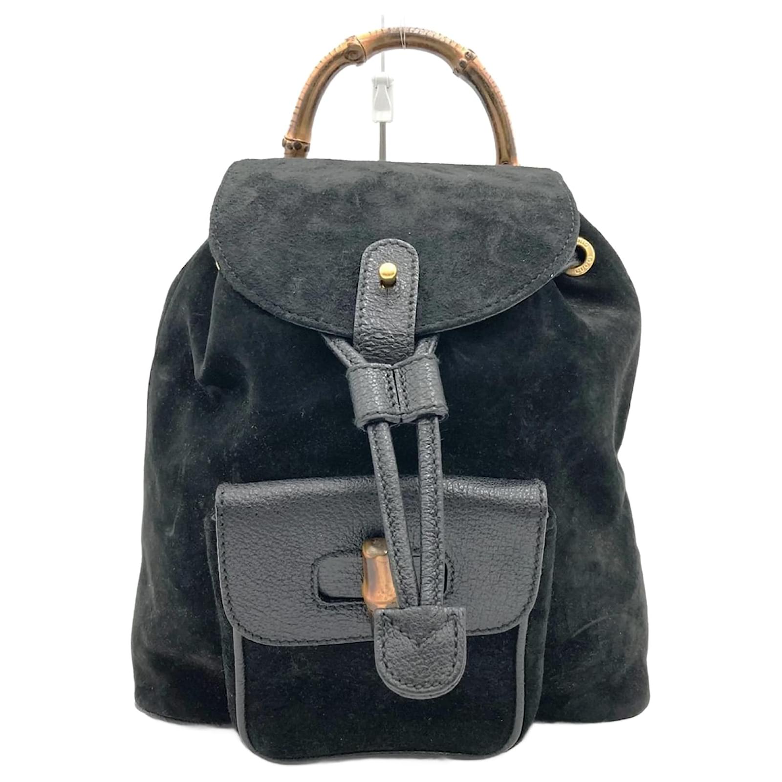 Gucci Black Suede Leather Backpack  ref.2319033