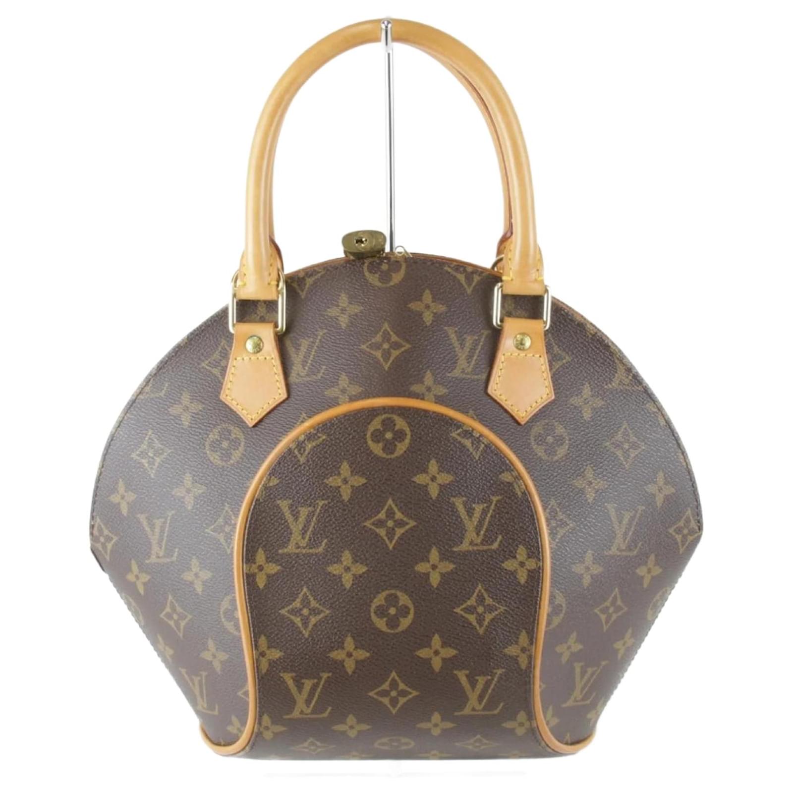 Louis Vuitton Ellipse PM Handbag Brown Patent leather  ref.2318950