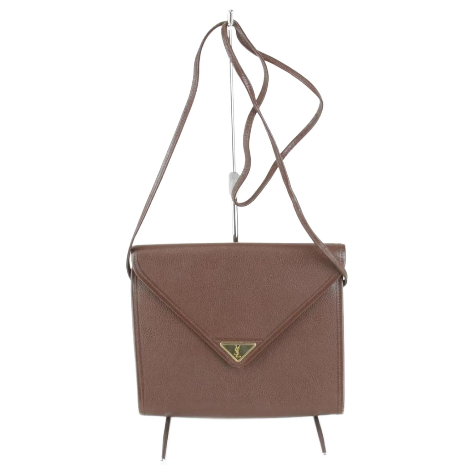 Saint Laurent Brown Leather Shoulder Bag  ref.2318906
