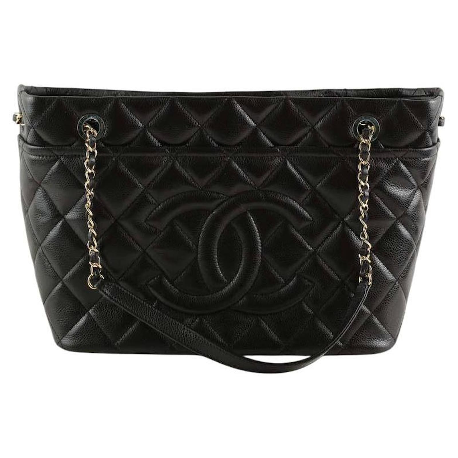Chanel Leather tote bag Black  ref.2318795