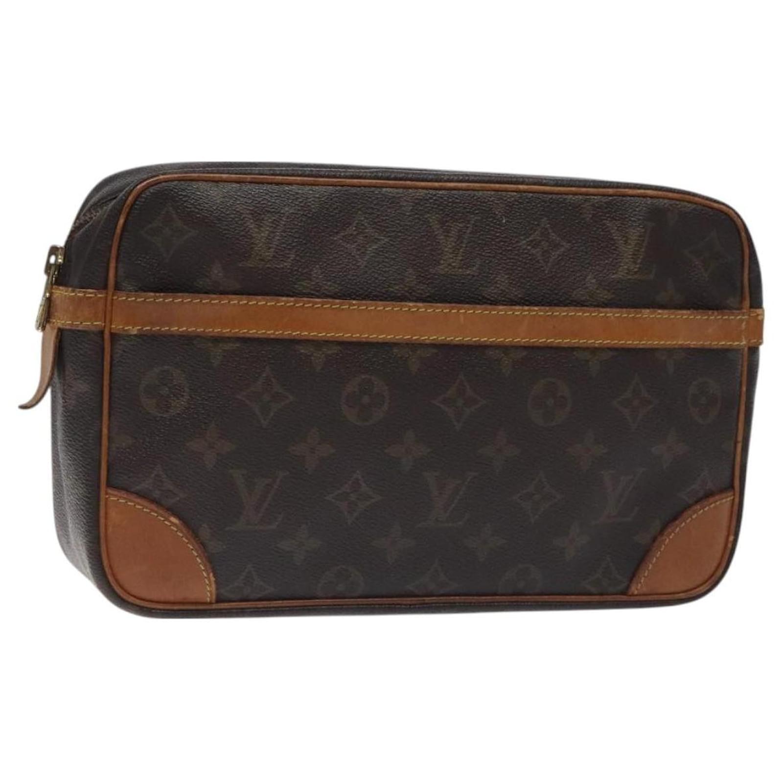 LOUIS VUITTON Monogram Compiegne 28 Clutch Bag M51845 LV Auth BA3364 Cloth  ref.2318716