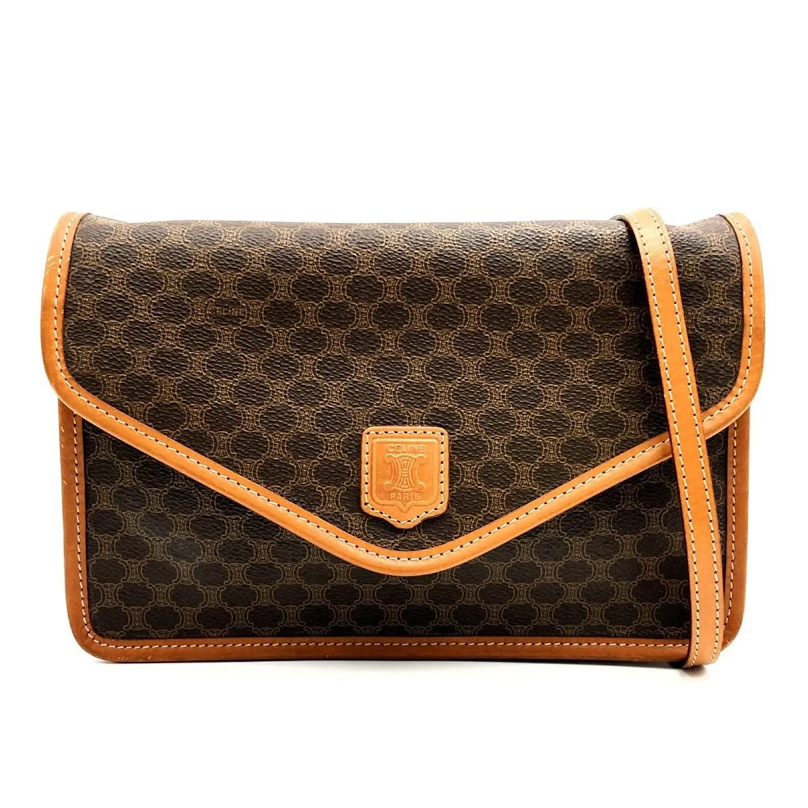 Céline Celine DM93 Brown Leather Shoulder Bag Plastic  ref.2318627