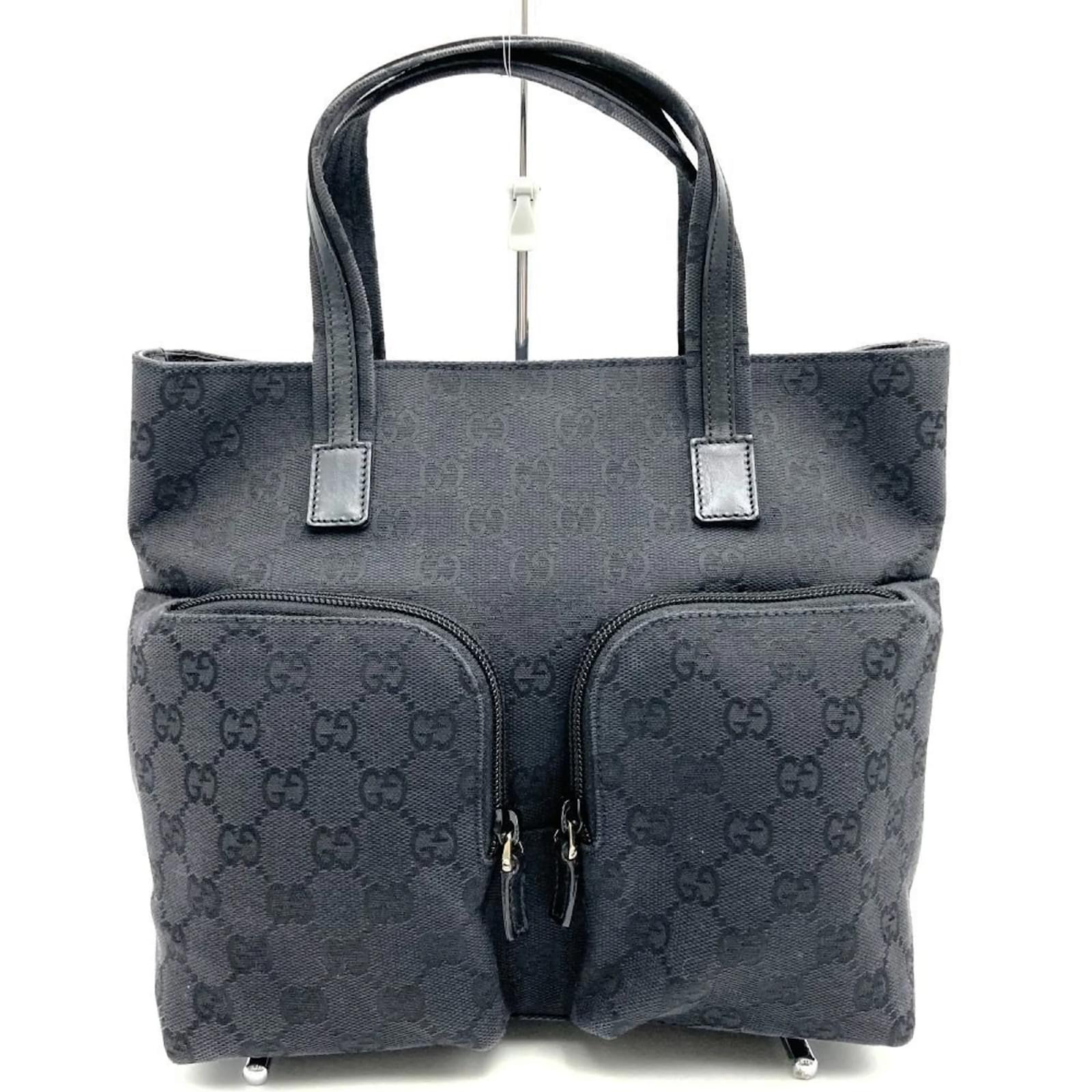 Gucci Black GG Canvas Handbag Tote Bag Cloth  ref.2318626