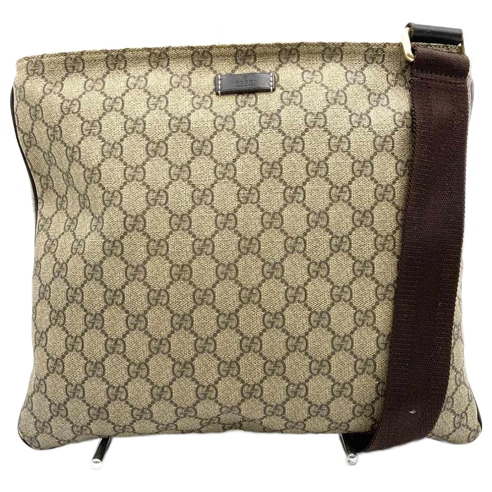 Gucci Brown GG Supreme Shoulder Bag Cloth  ref.2318617