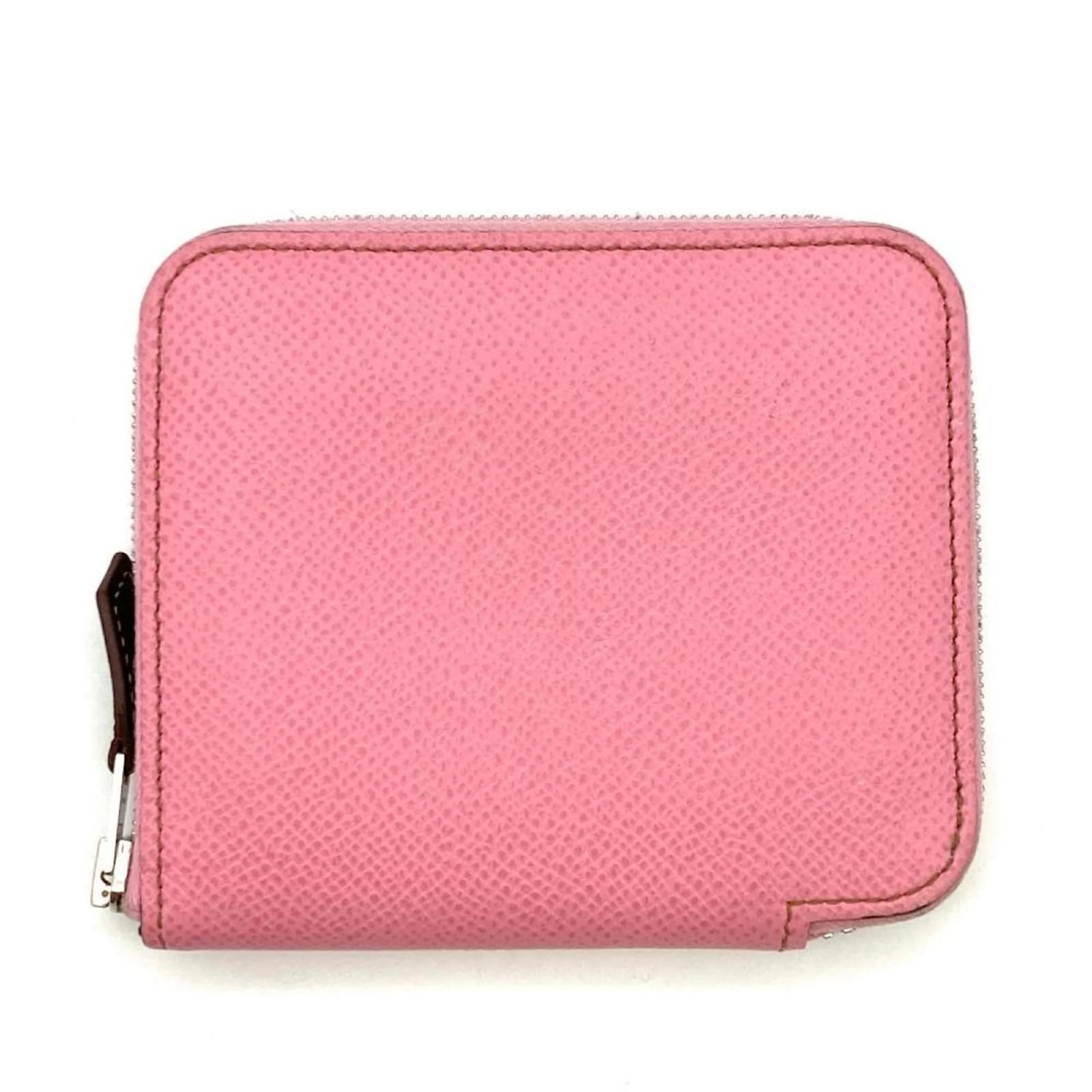 Hermès Hermes Azap Compact Coin Case in Rose Confetti Pink Leather  ref.2318385