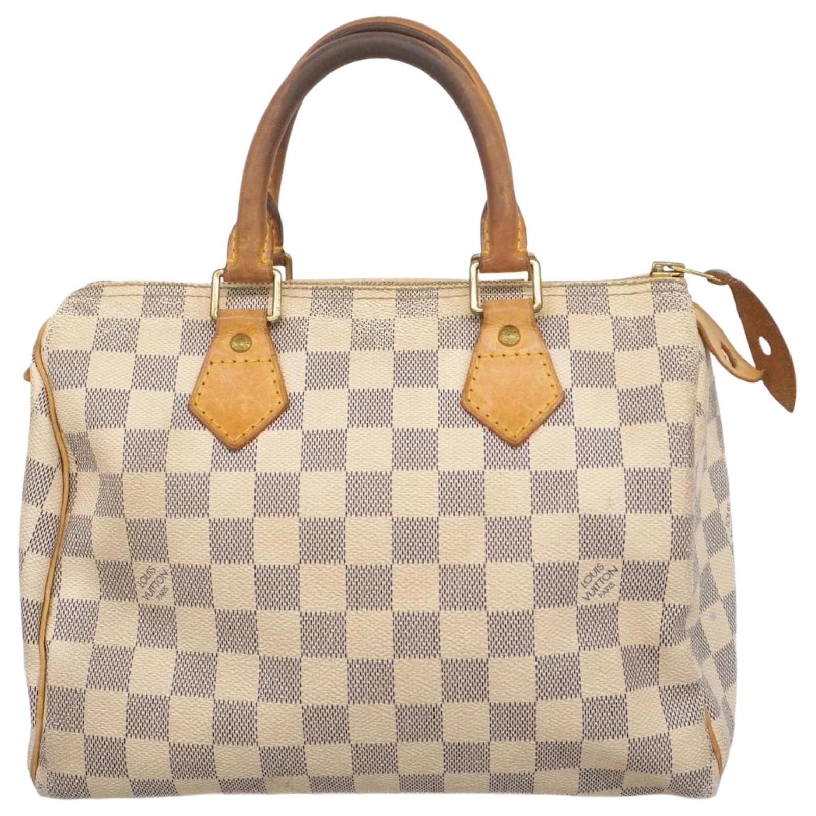 Louis Vuitton Damier Azur Speedy 25 Handbag White  ref.2318300