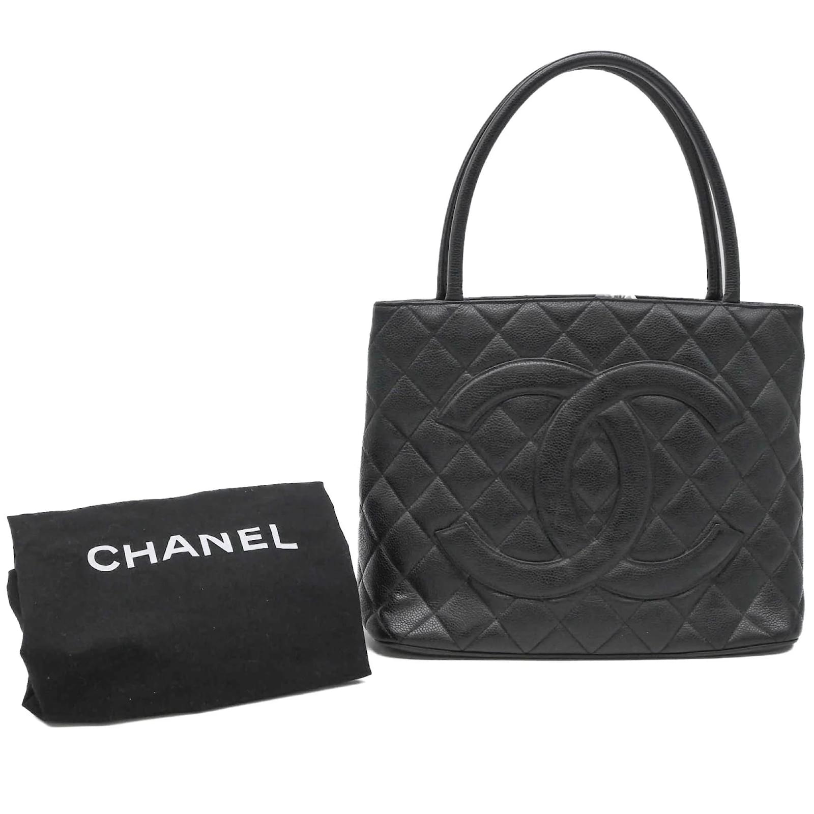 Chanel Black Grained Calfskin Tote Bag  ref.2318144