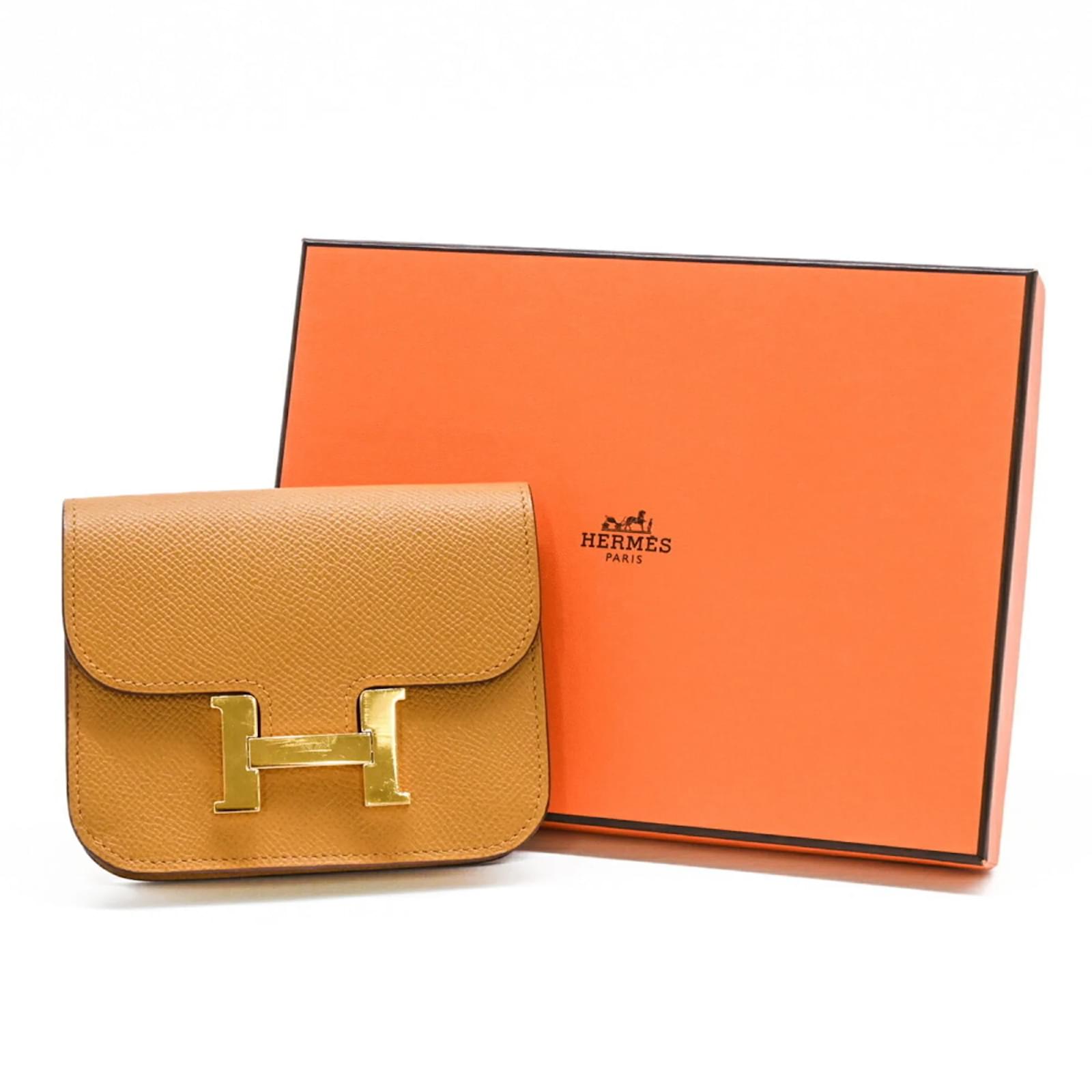 Hermès Hermes Constance Epsom Leather Compact Wallet Brown  ref.2318141