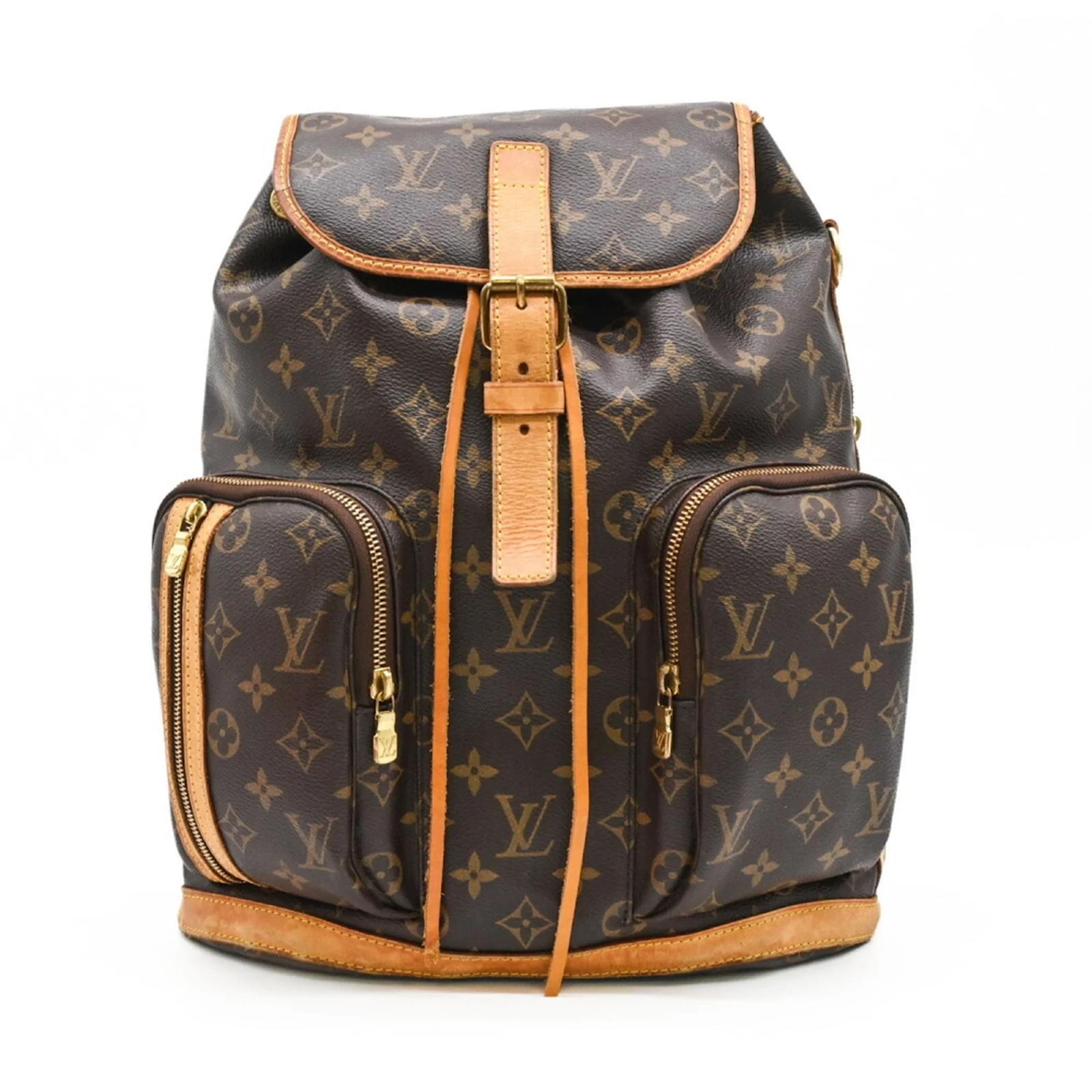 Louis Vuitton Sacado Bosphore Monogram Backpack Brown Patent leather  ref.2318133