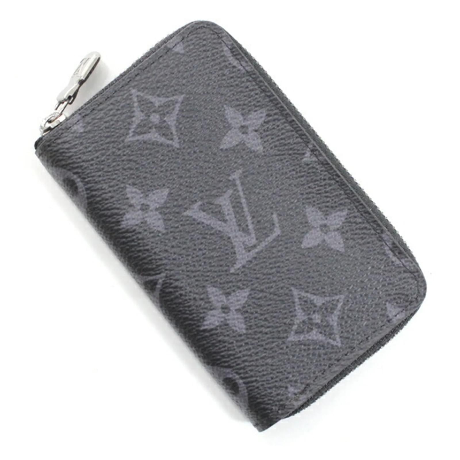 Louis Vuitton Monogram Eclipse Coin Purse Black Cloth  ref.2318097