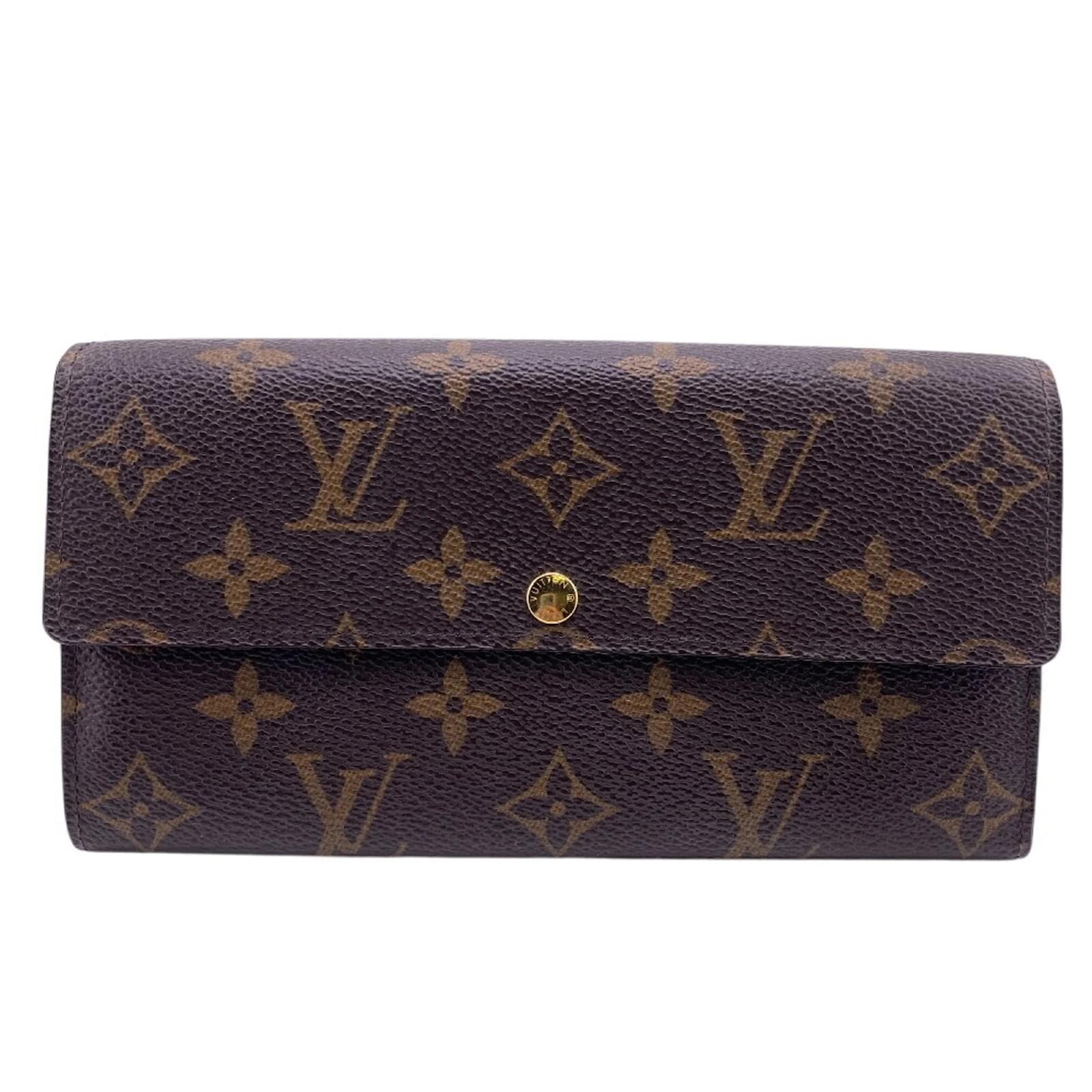 Louis Vuitton Monogram Long Wallet Brown Leather  ref.2318021
