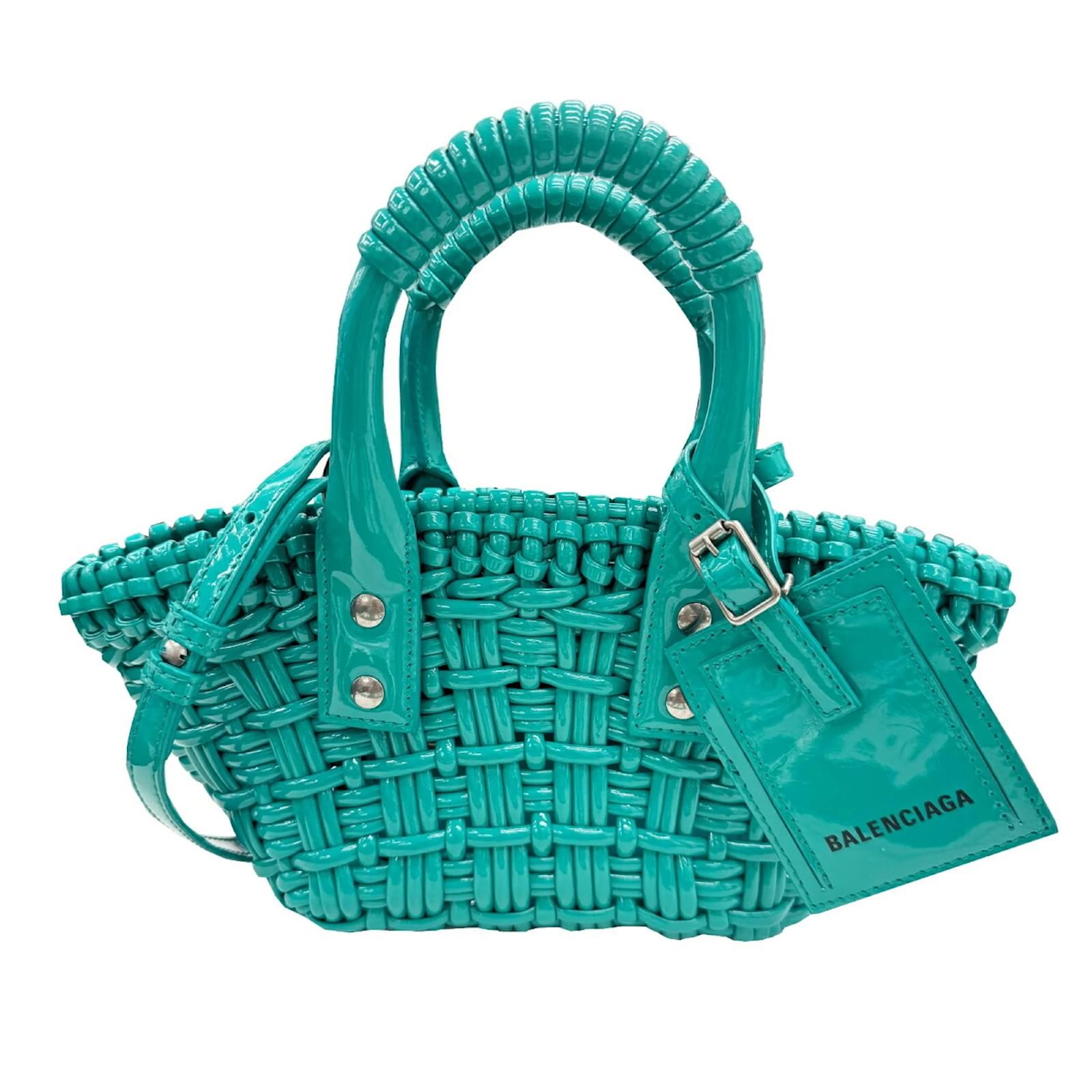 Balenciaga Bistro Basket XXS Handbag Green Leather  ref.2318004