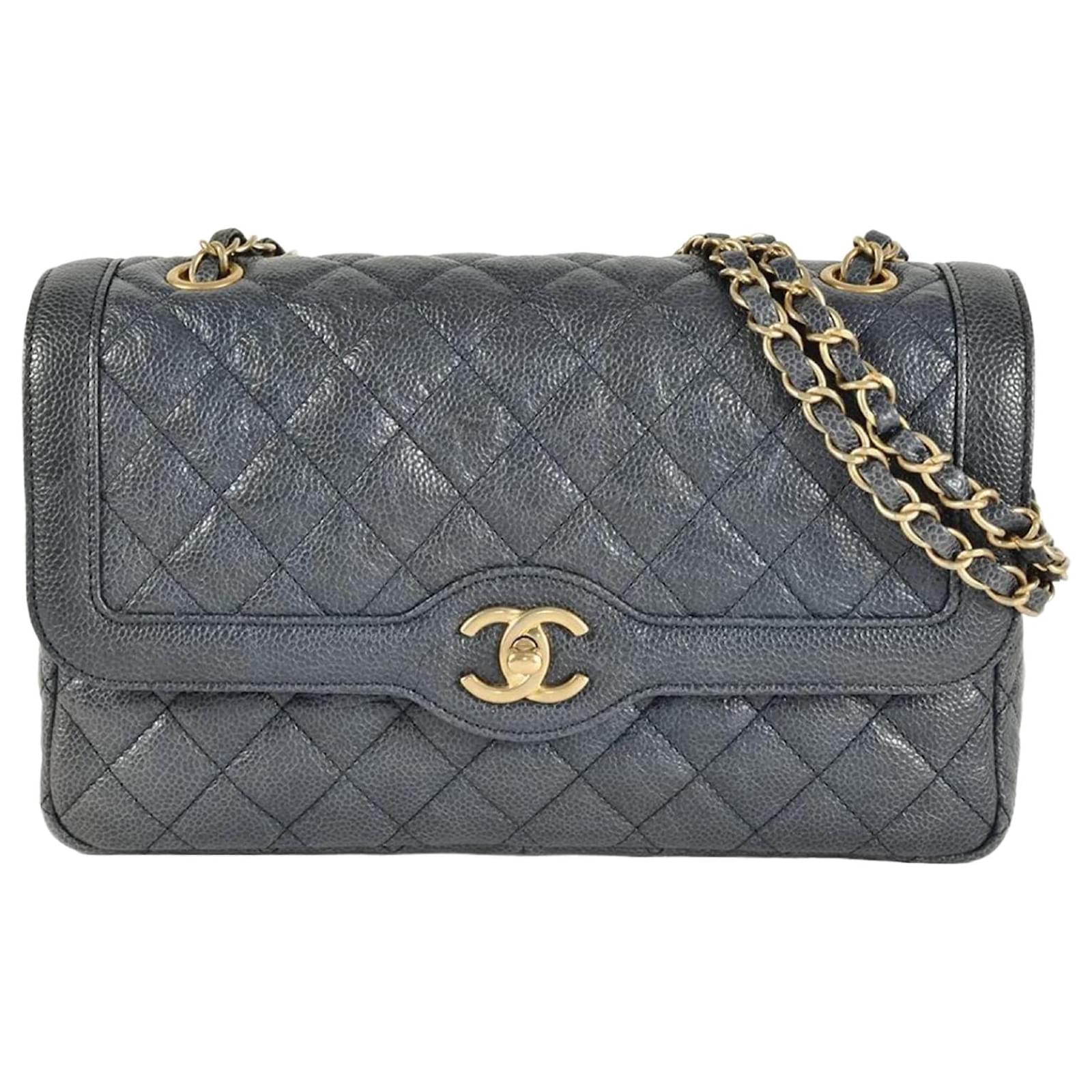 Chanel Matelasse Double Chain Shoulder Bag Blue  ref.2317985