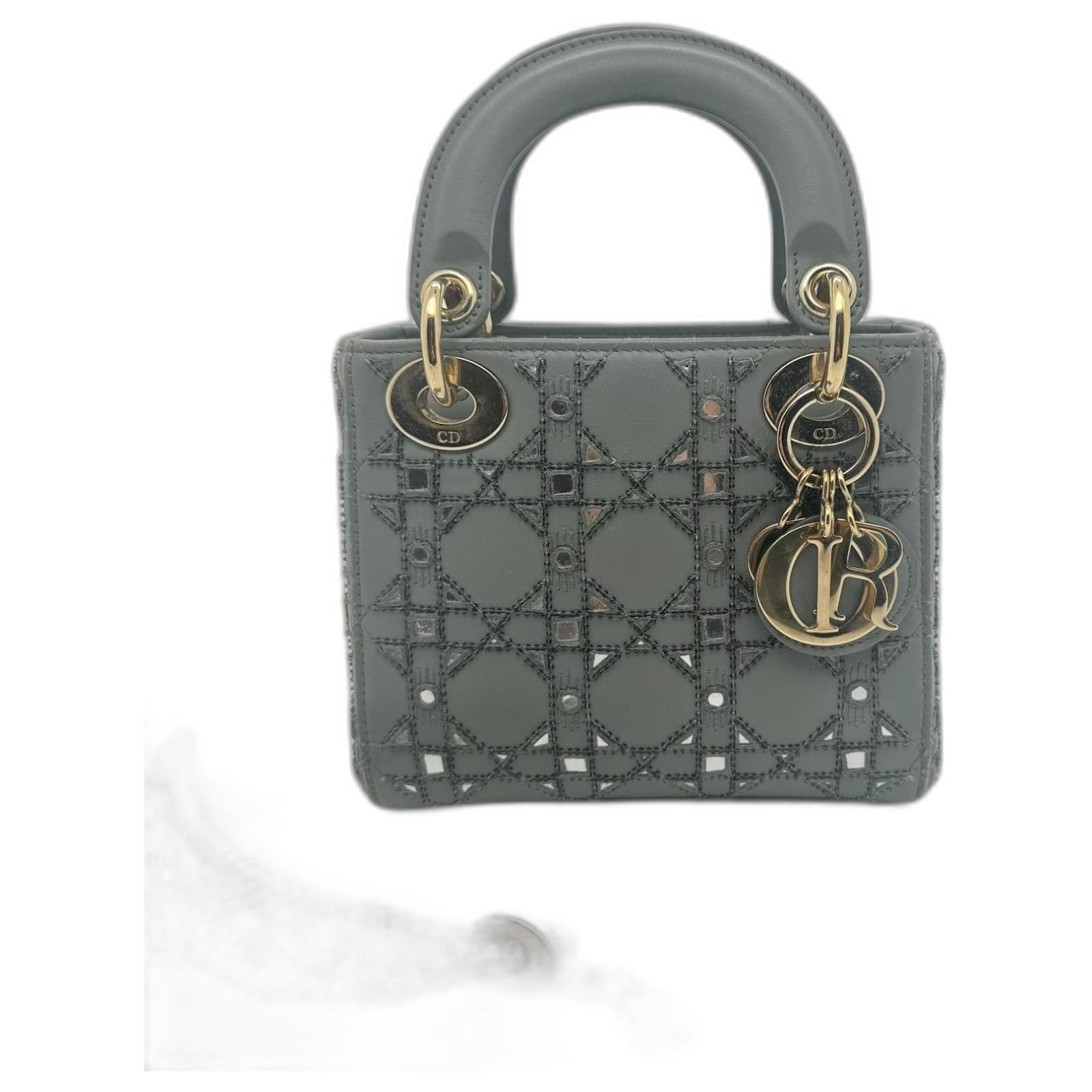Christian Dior Clutch bags Grey Leather  ref.2317853