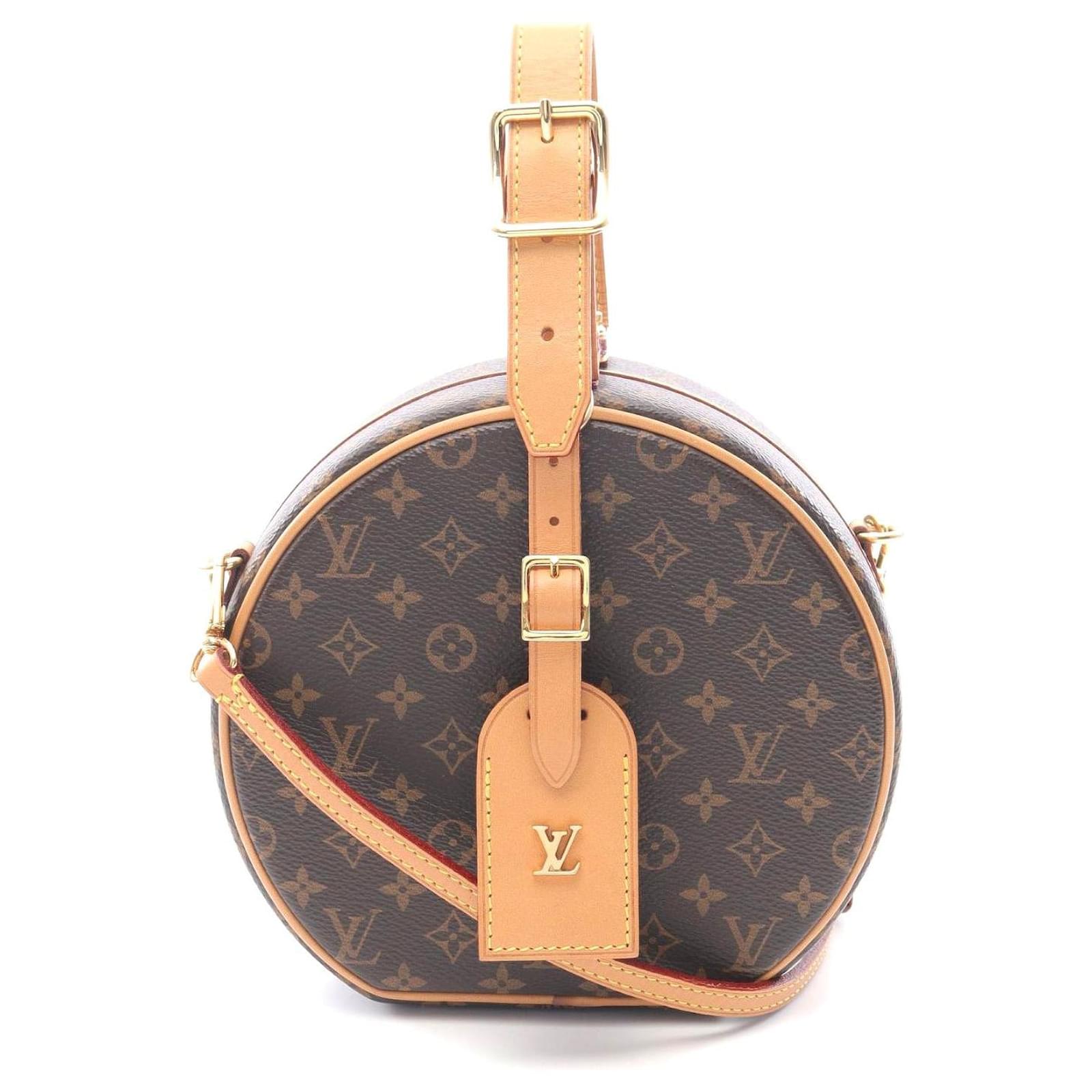 Louis Vuitton Petite Boite Chapeau Handbag Brown Cloth  ref.2317715