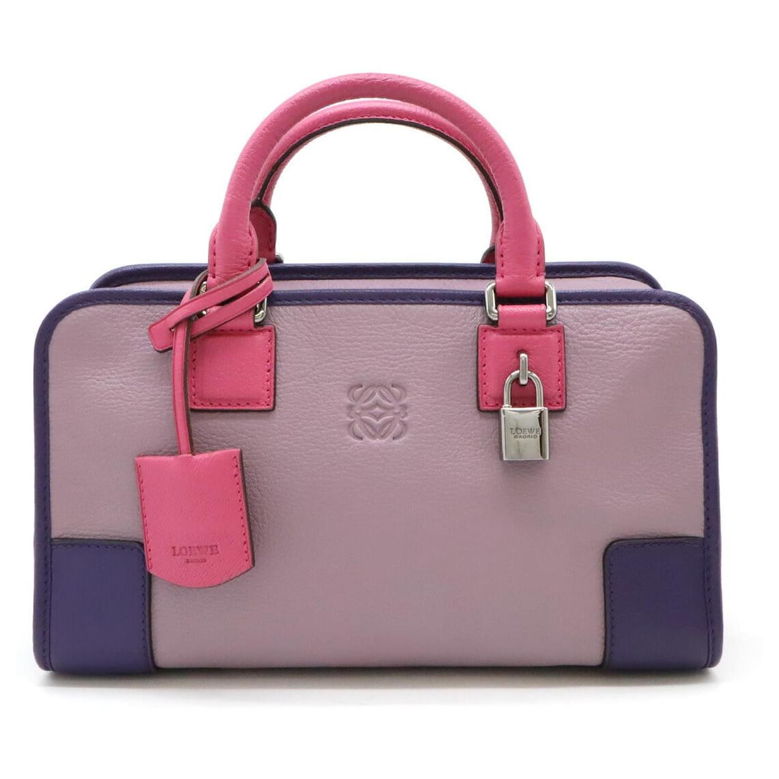 Loewe Amazona 28 Leather Handbag Purple  ref.2317584