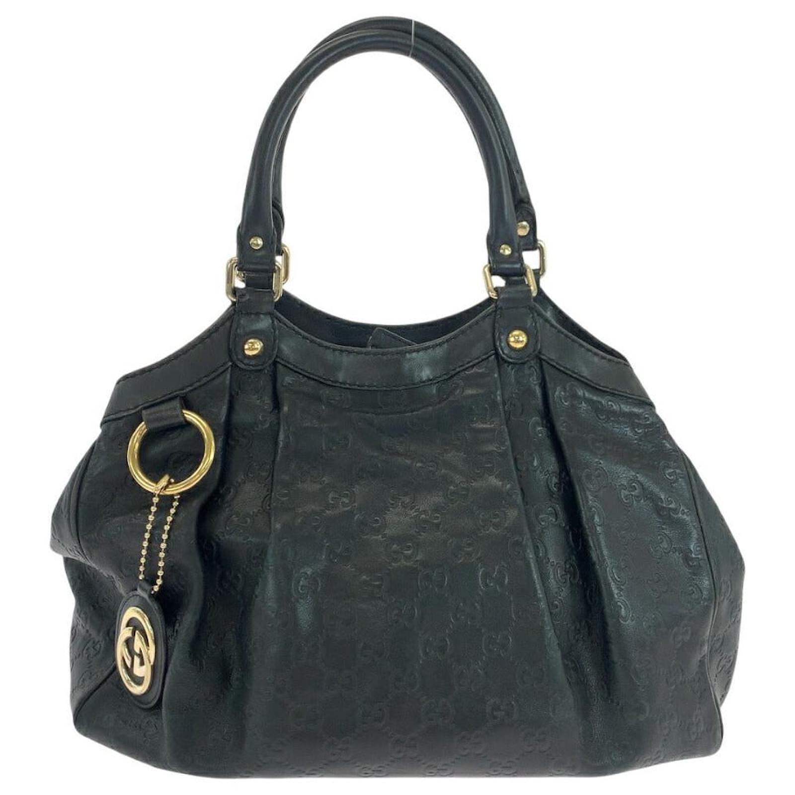 Gucci Sukey Guccissima Leather Shoulder Bag Black  ref.2317543
