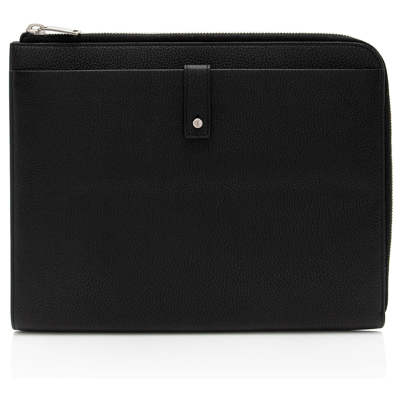 Saint Laurent Leather Zip Pouch Black  ref.2317507