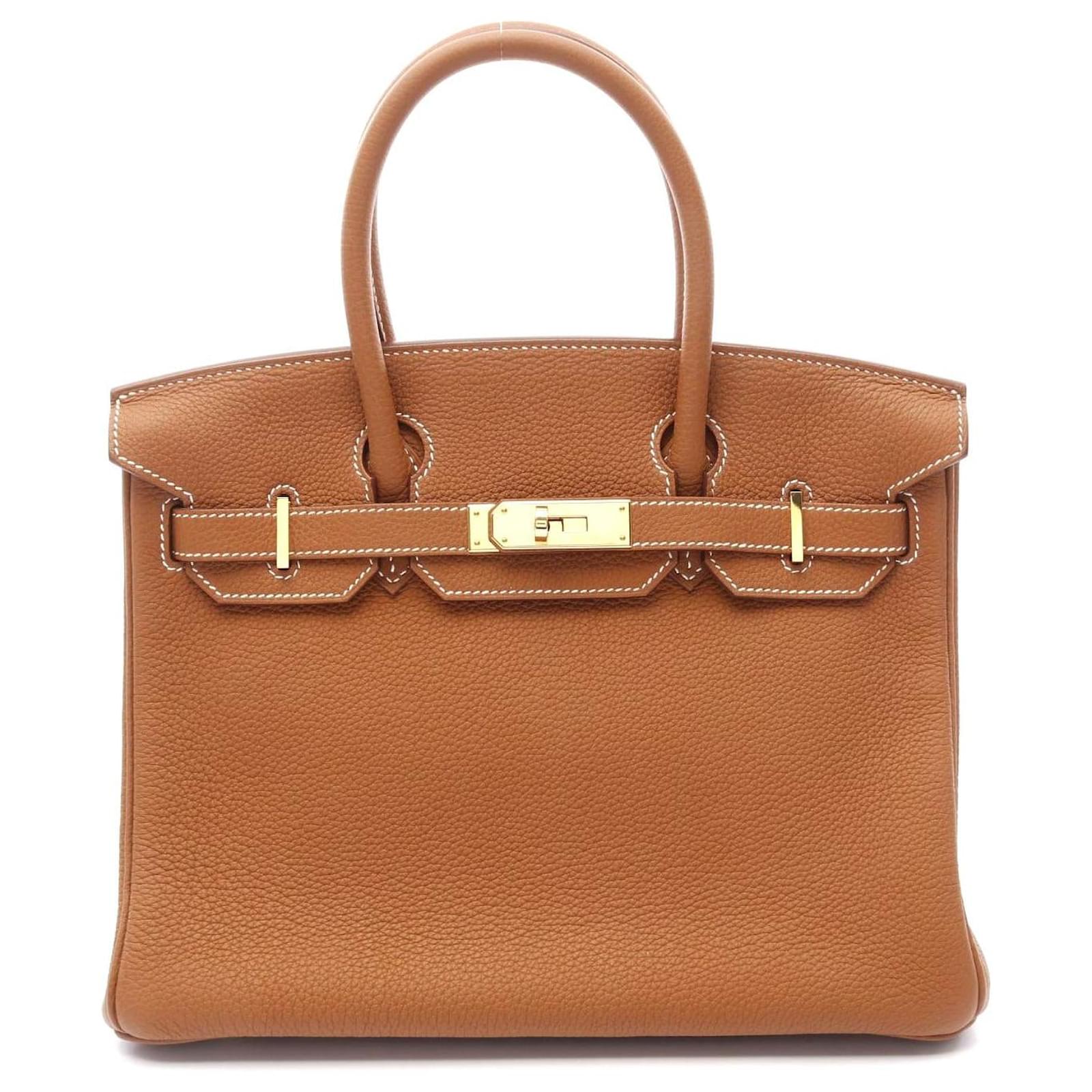 Hermès Hermes Birkin 30 Togo Handbag Brown Leather Pony-style calfskin  ref.2317440